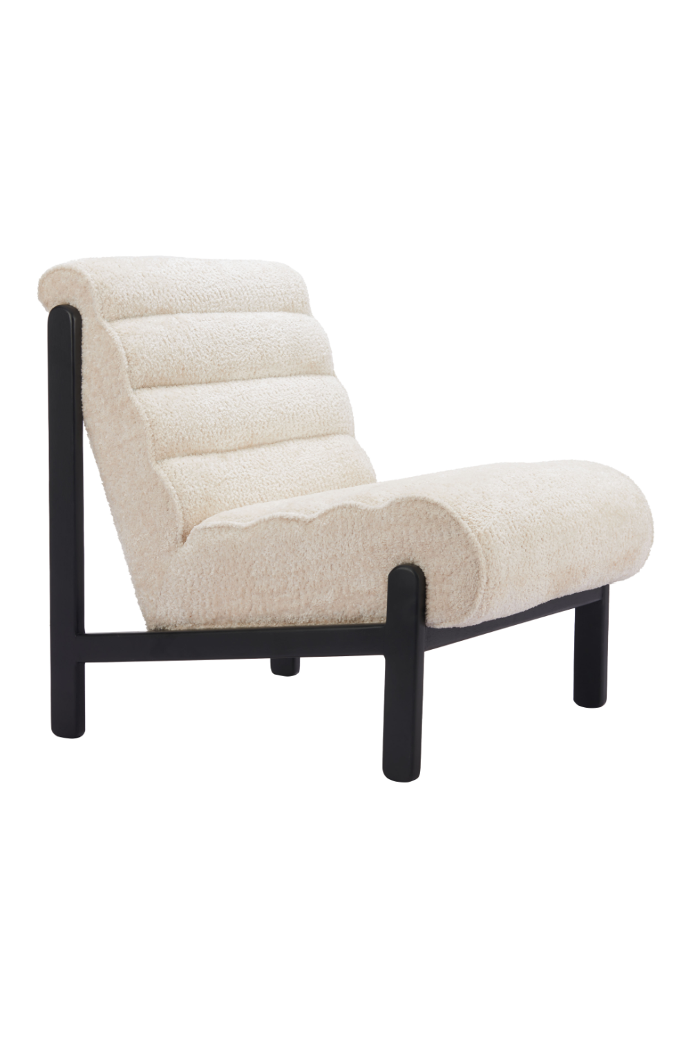 Beige Channeled-Back Lounge Chair | OROA Modern Maki | Oroa.com