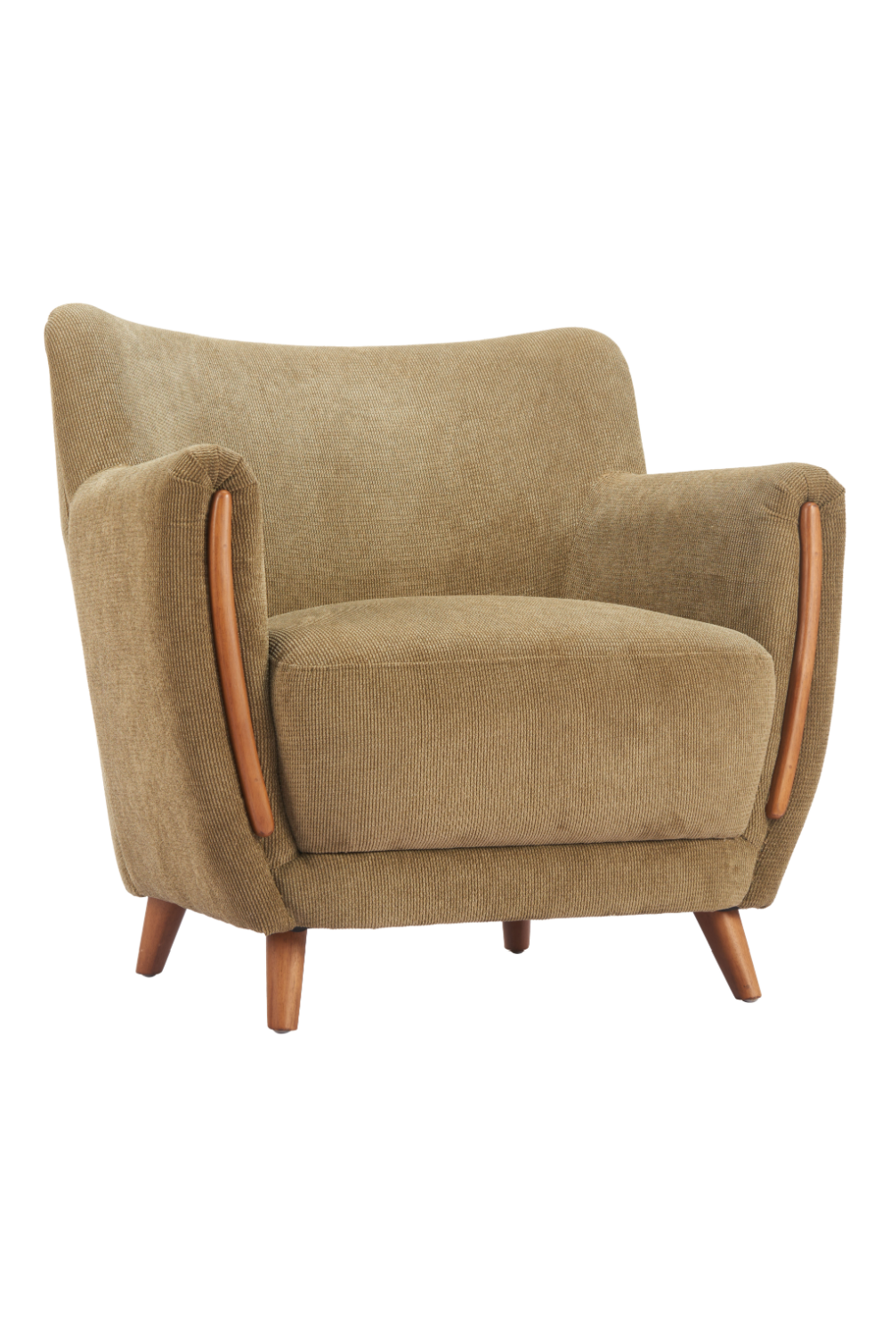 Green Corduroy Lounge Chair | OROA Modern Hako | Oroa.com