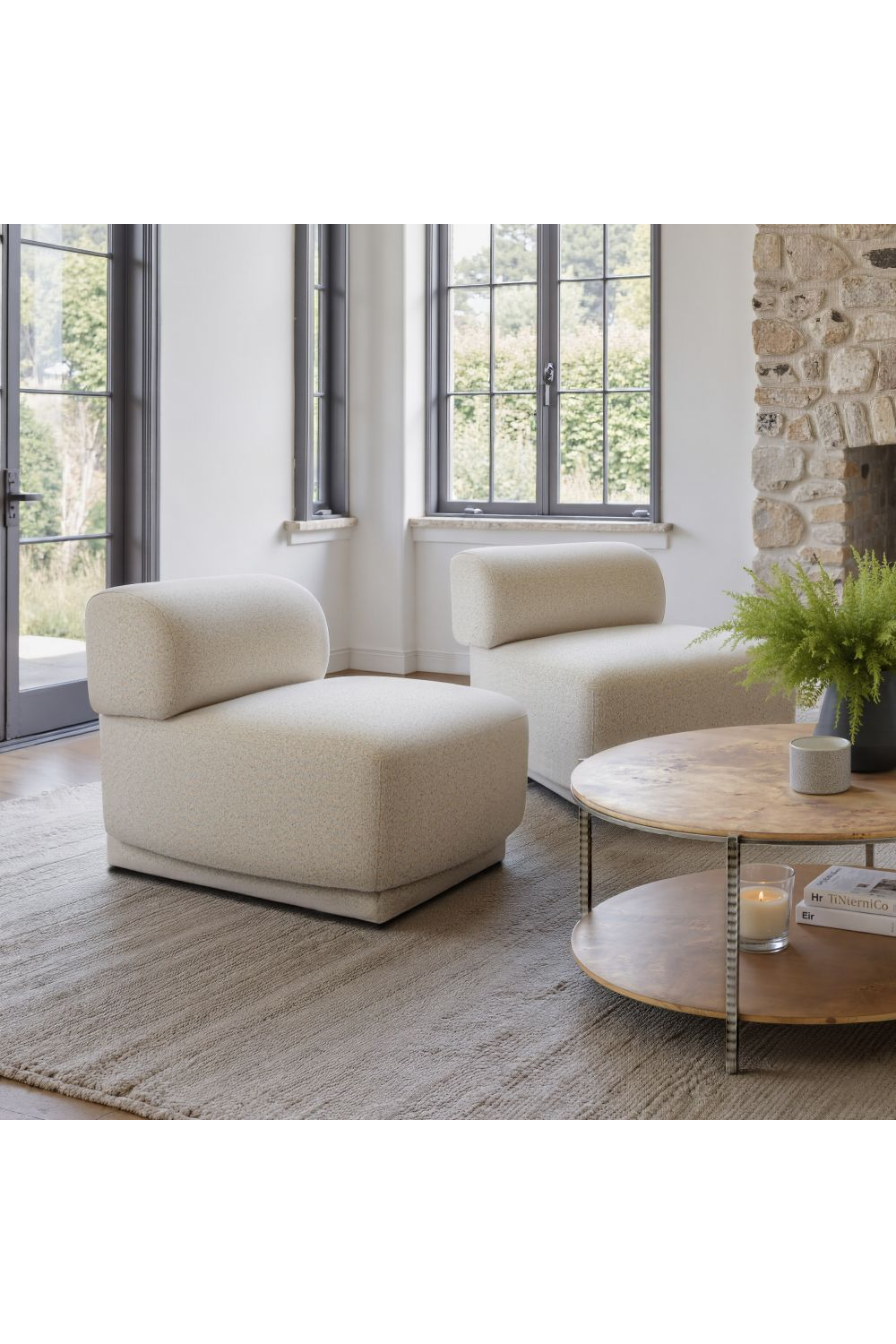 Beige Minimalist Accent Chair | OROA Modern Anese | Oroa.com