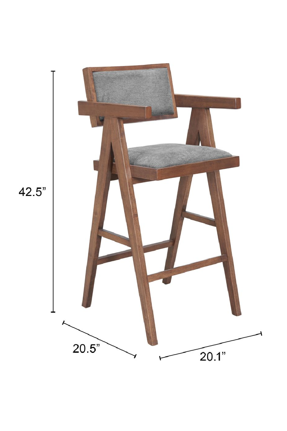 Rubberwood Framed Bar Stools (2) | OROA Modern Delhi | Oroa.com