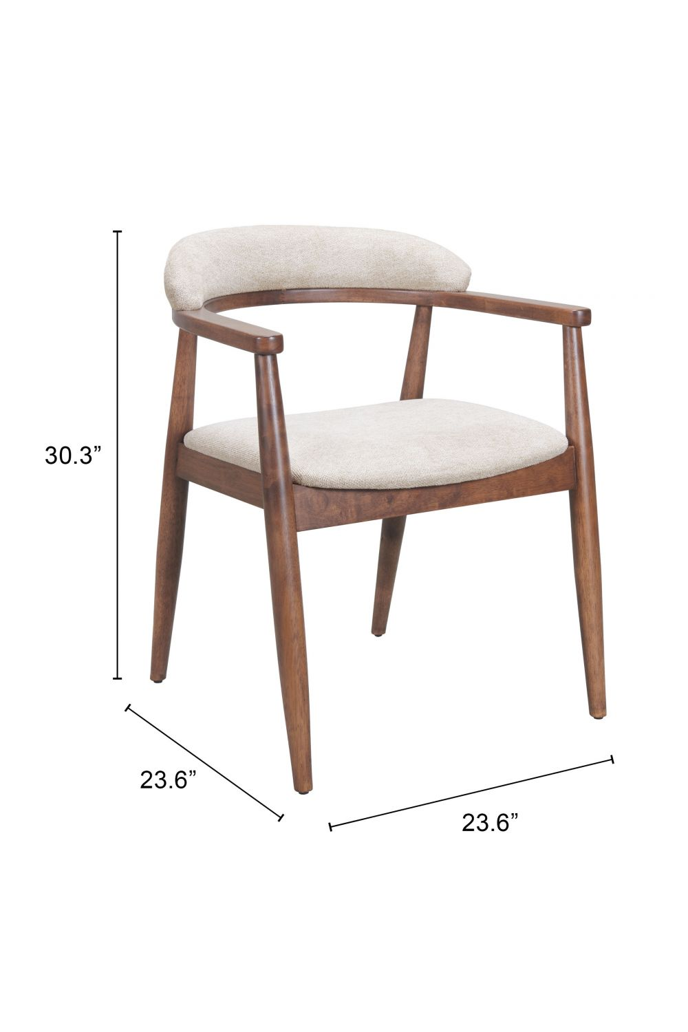 Wood Framed Beige Dining Chair | OROA Modern Goka | Oroa.com
