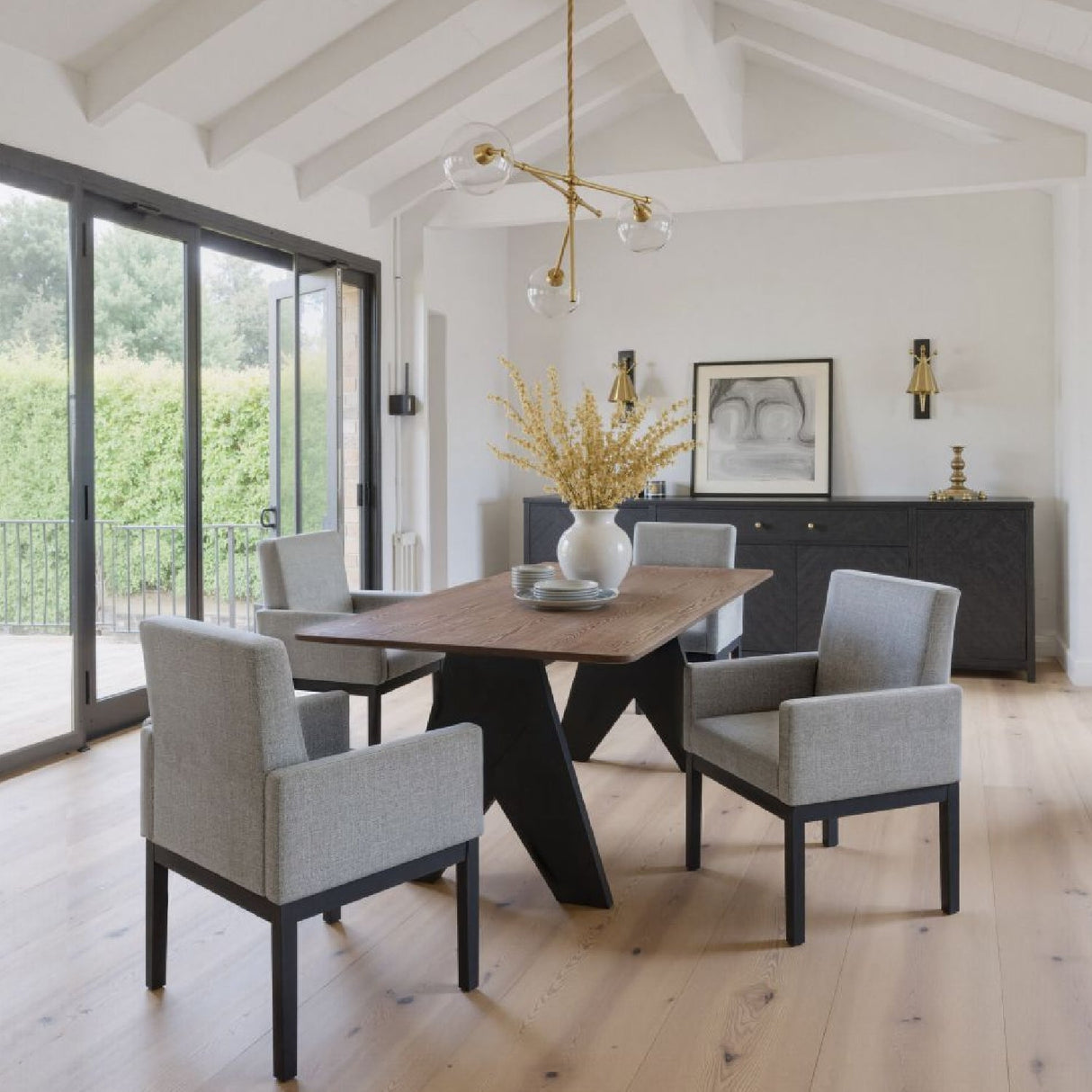 Rectangular Rubberwood Dining Table | OROA Modern Lisse | Oroa.com