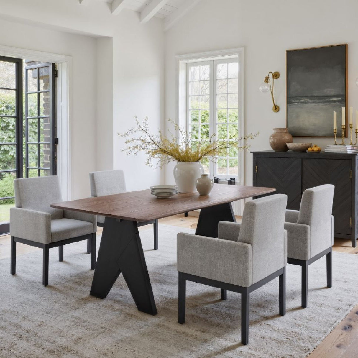 Rectangular Rubberwood Dining Table | OROA Modern Lisse | Oroa.com