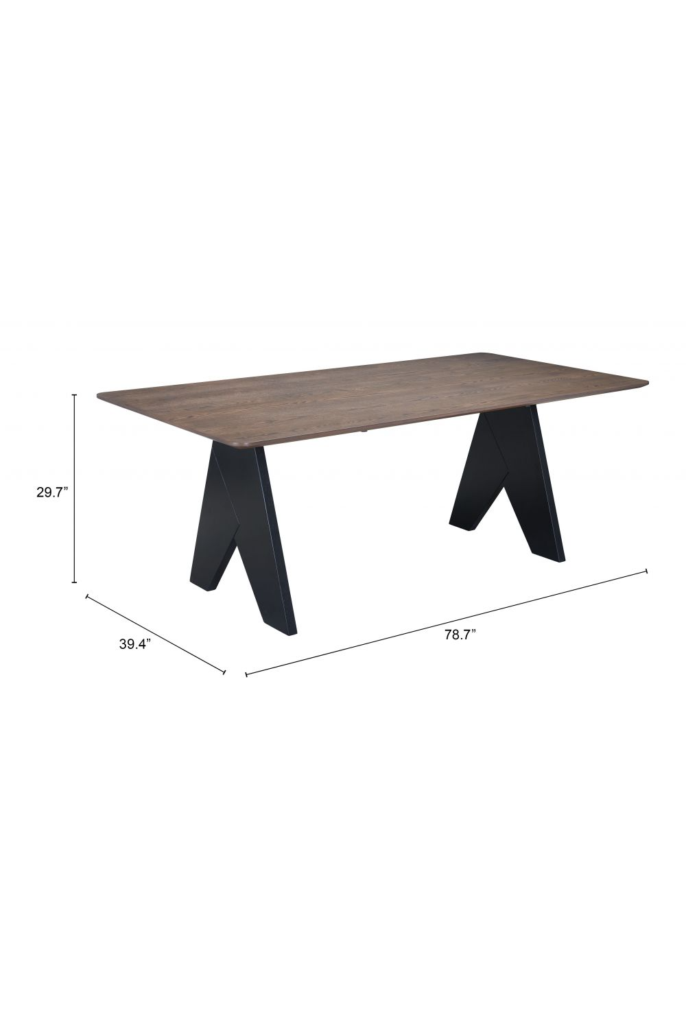 Rectangular Rubberwood Dining Table | OROA Modern Lisse | Oroa.com