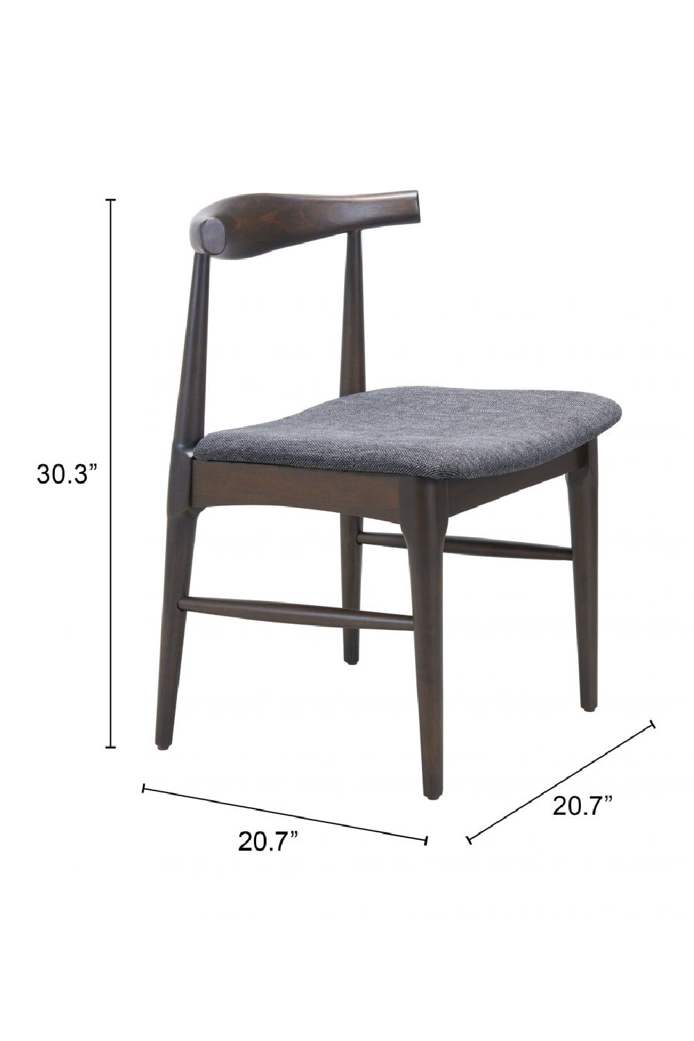 Dark Wooden Dining Chairs (2) | OROA Modern Tuzka | Oroa.com