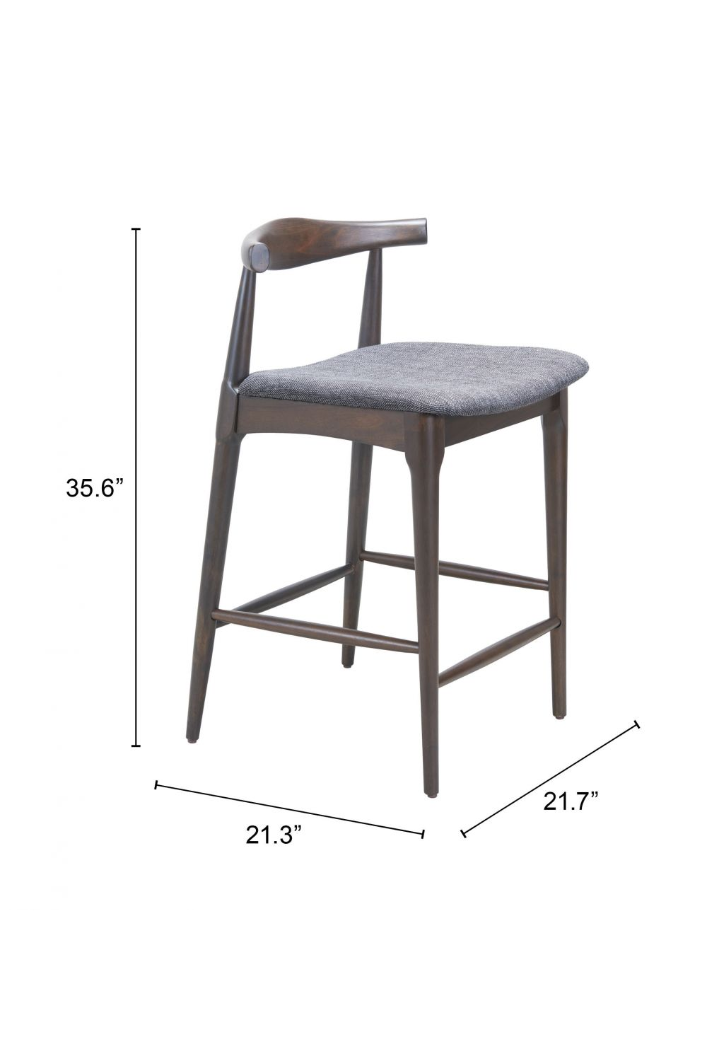 Dark Wooden Counter Stools (2) | Oroa.com