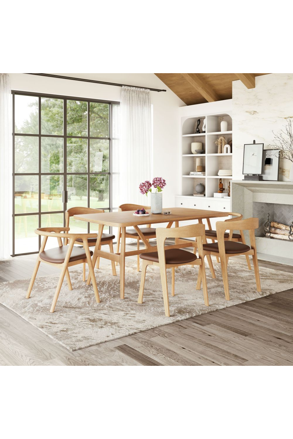 Whitewashed Elm Dining Chairs (2) | OROA Modern Peker | Oroa.com