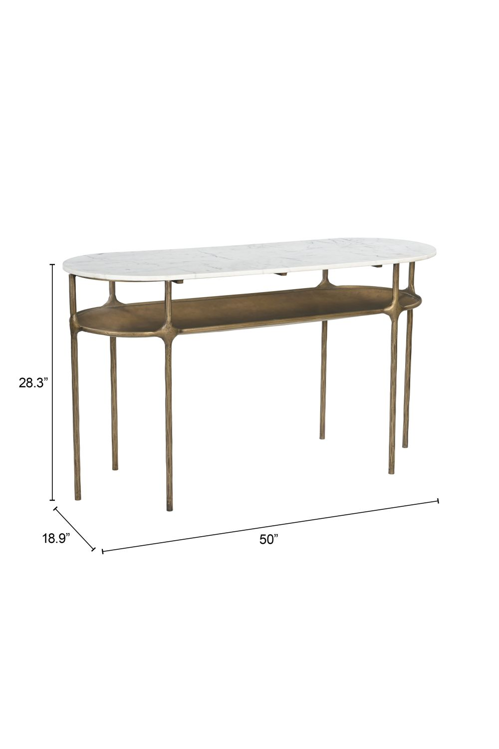 Oval White Marble Console Table | OROA Modern Bild | Oroa.com