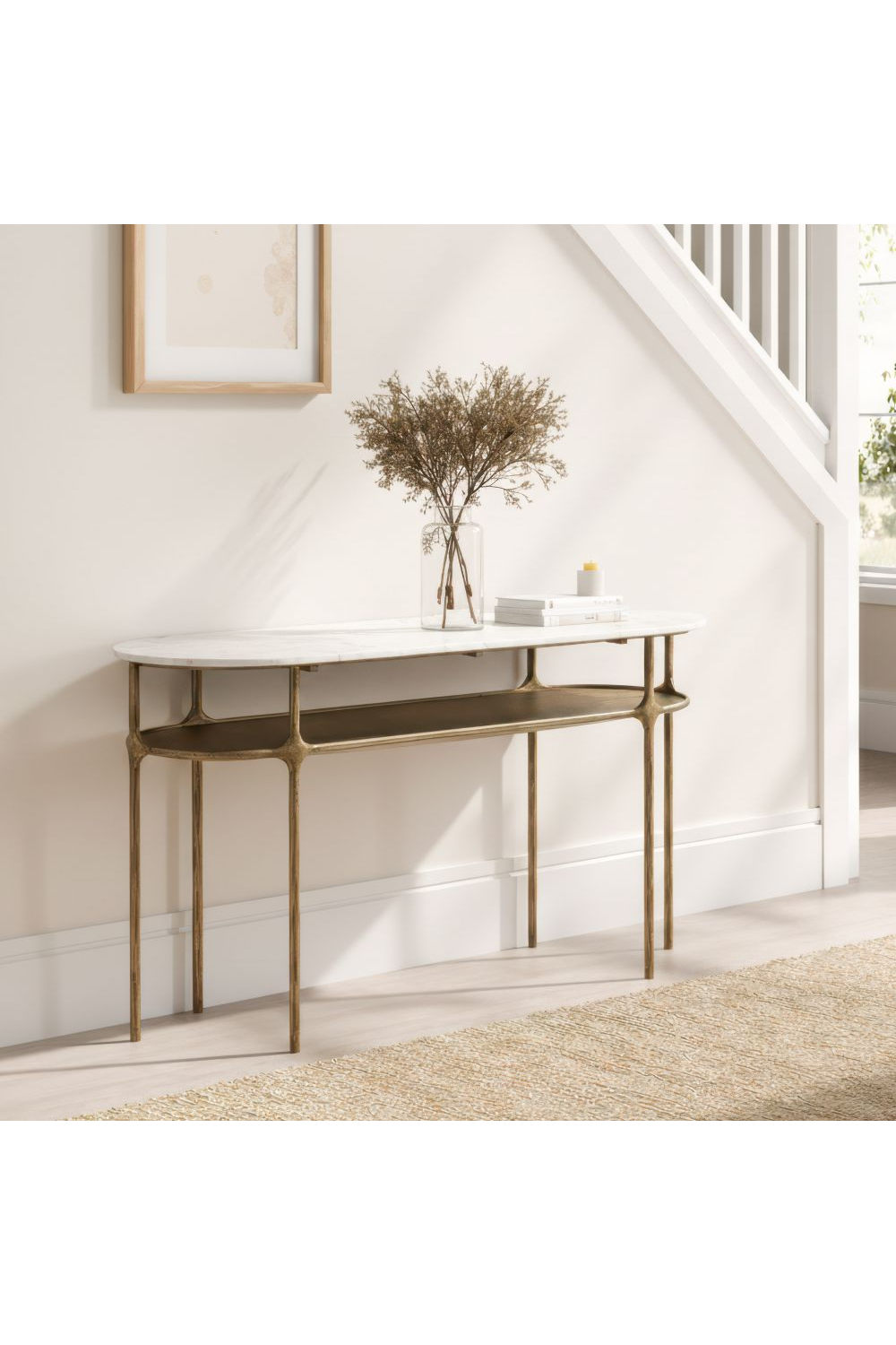 Oval White Marble Console Table | OROA Modern Bild | Oroa.com