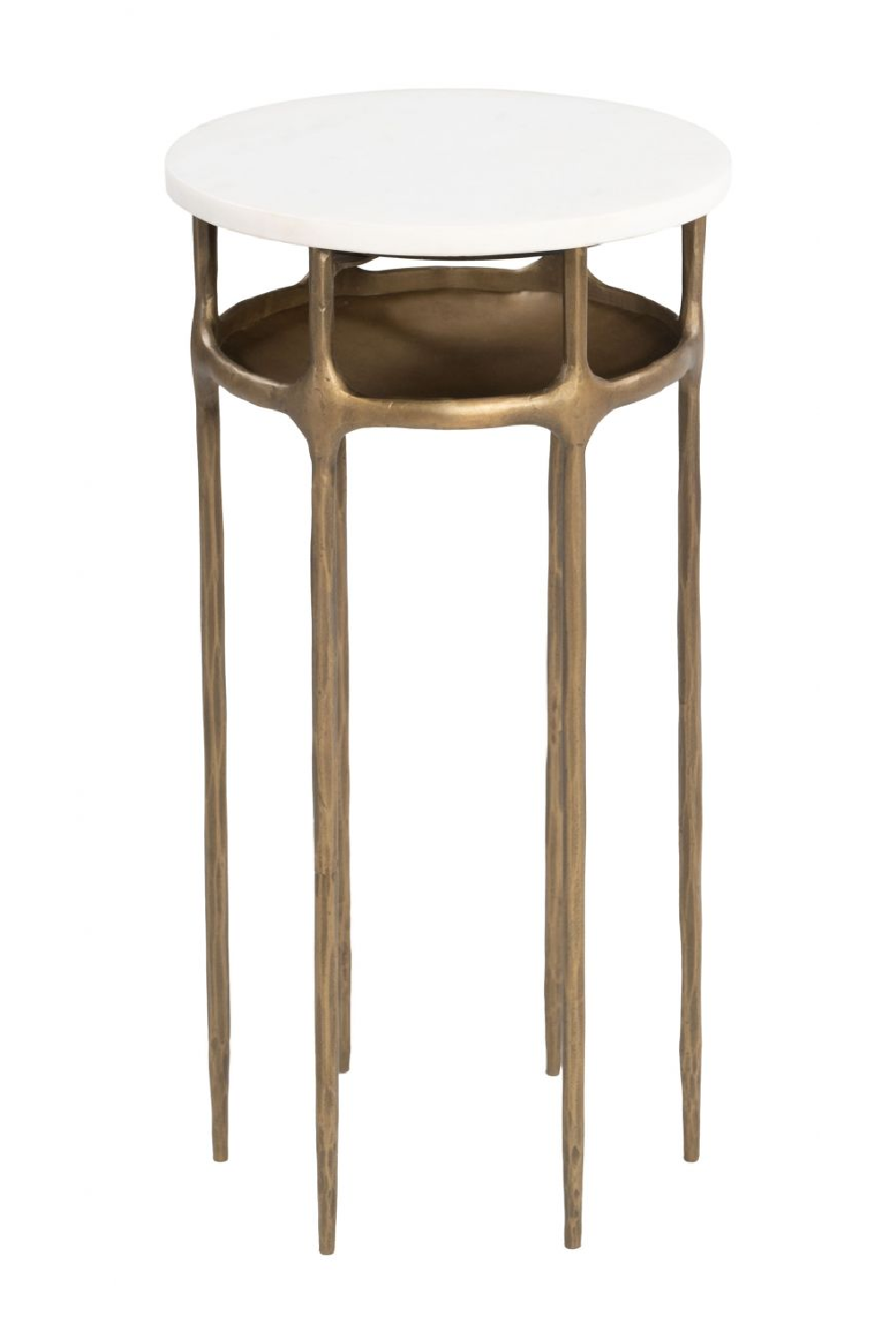 Brass Framed Marble Side Table | Oroa.com