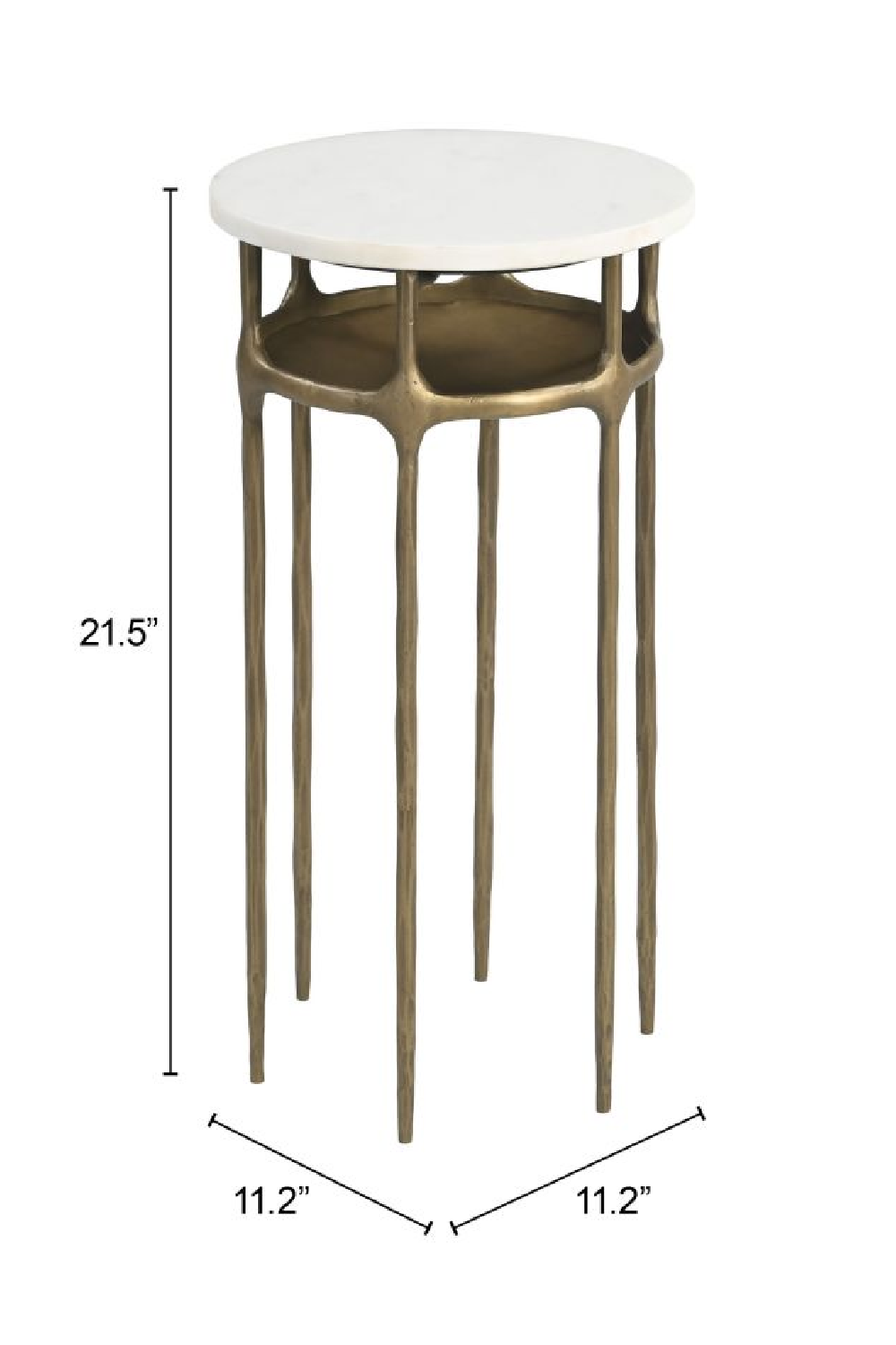 Brass Framed Marble Side Table | OROA Modern Bild | Oroa.com