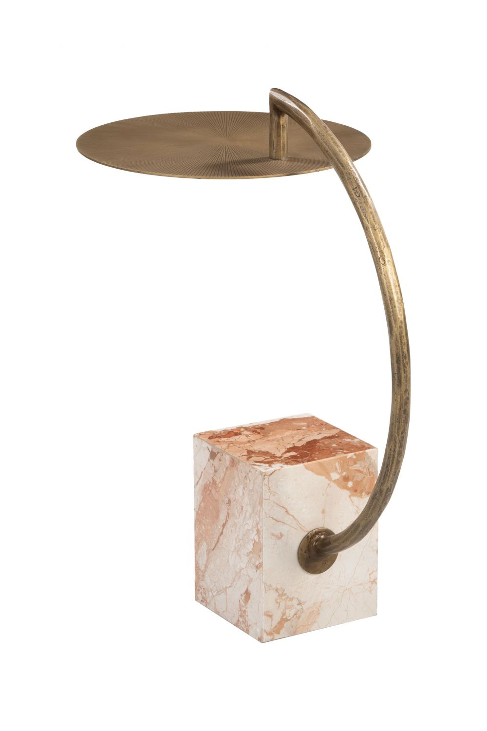 Curved Brass Side Table | OROA Modern Voler | OROA.com