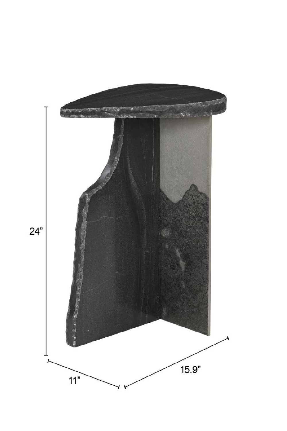 Organic-Shaped Marble Side Table | OROA Modern Surya | Oroa.com