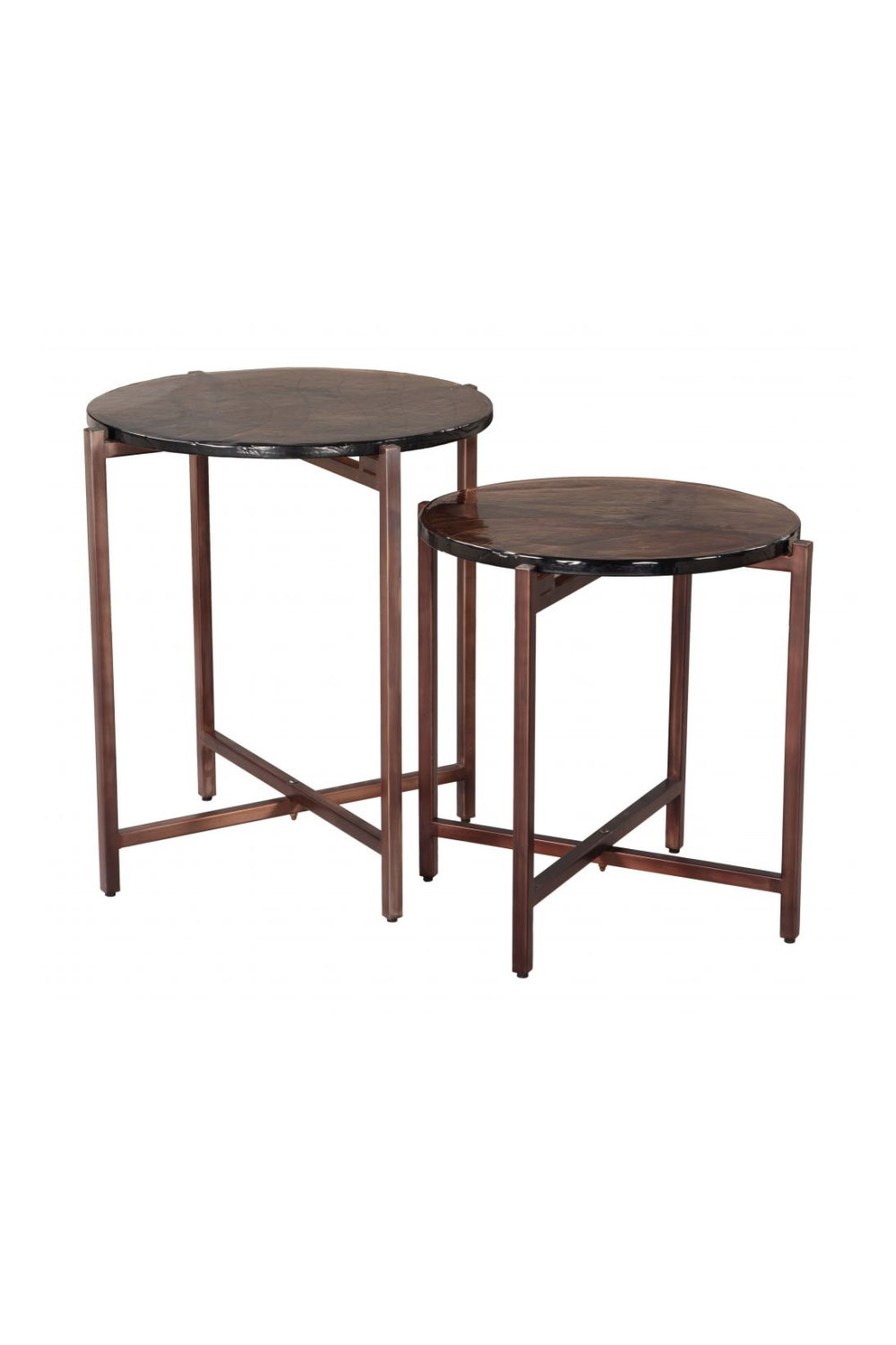 Black Cast Glass Coffee Tabled (2) | OROA Modern Gema | Oroa.com