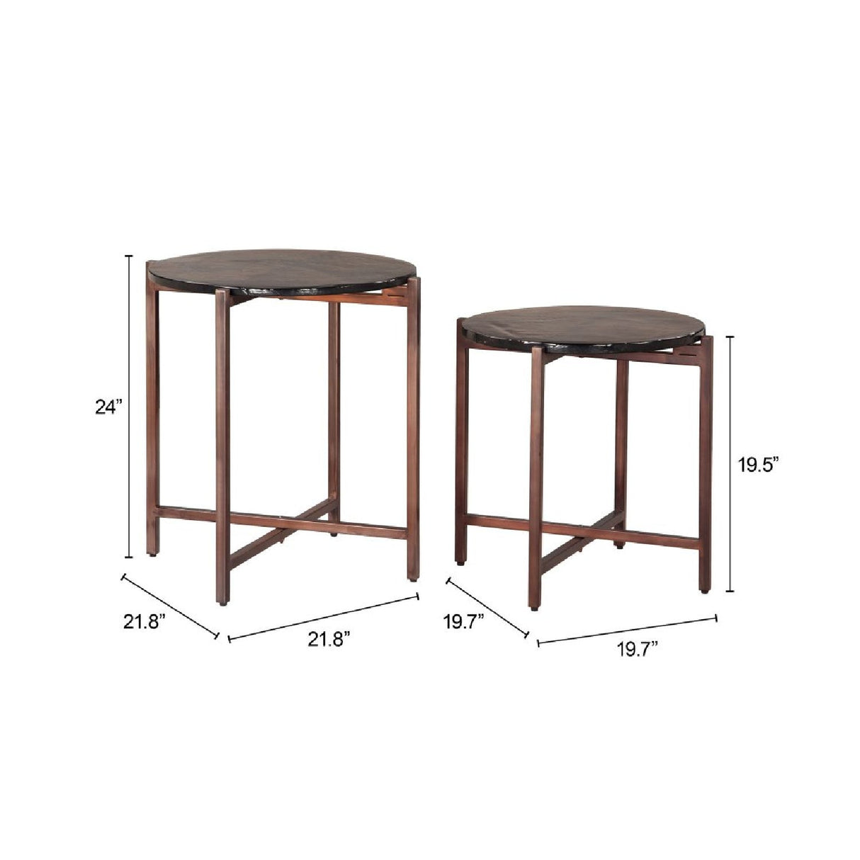 Black Cast Glass Coffee Tabled (2) – Gema – alternate view 7