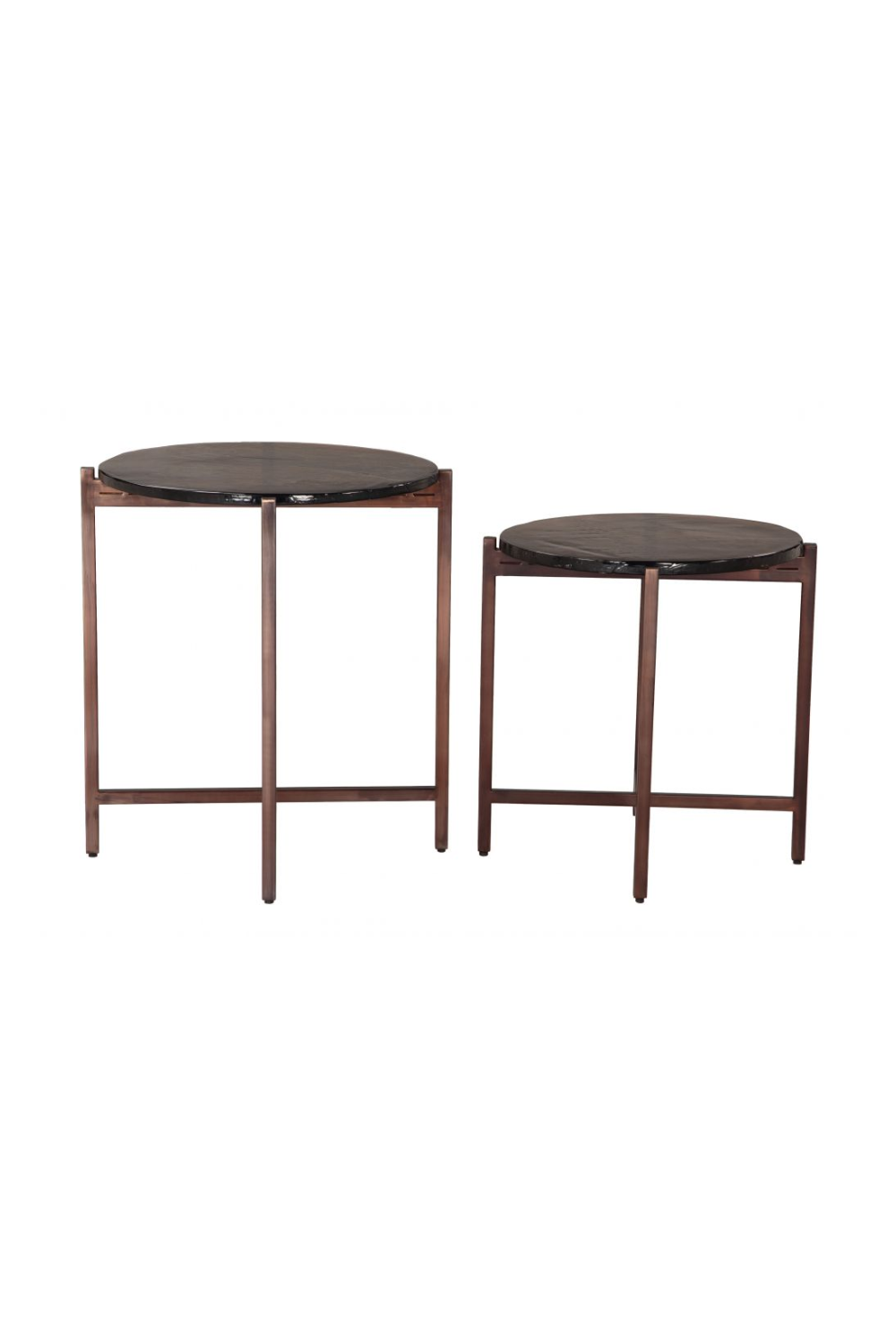 Black Cast Glass Coffee Tabled (2) | OROA Modern Gema | Oroa.com