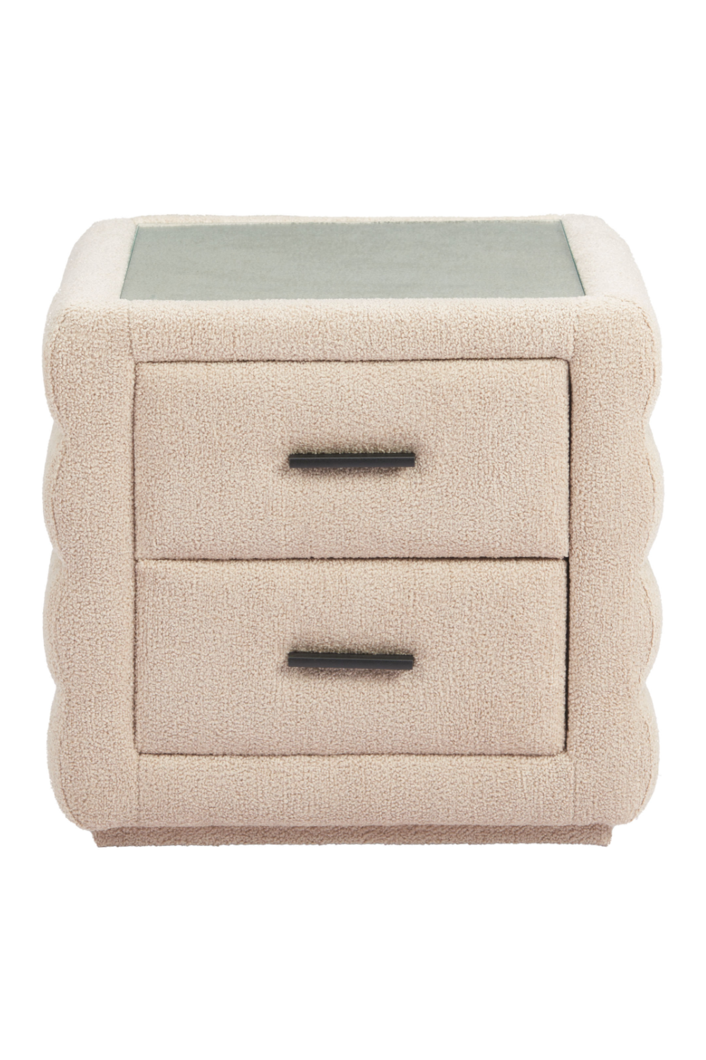 Beige Shearling 2-Drawer Nightstand | OROA Modern Soffice | Oroa.com