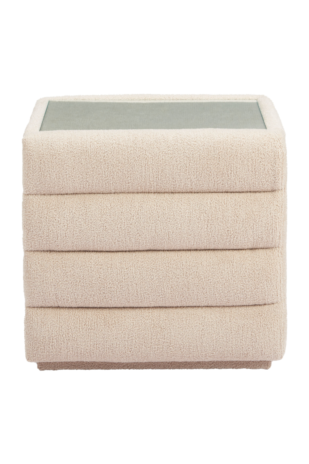 Beige Shearling 2-Drawer Nightstand | OROA Modern Soffice | Oroa.com
