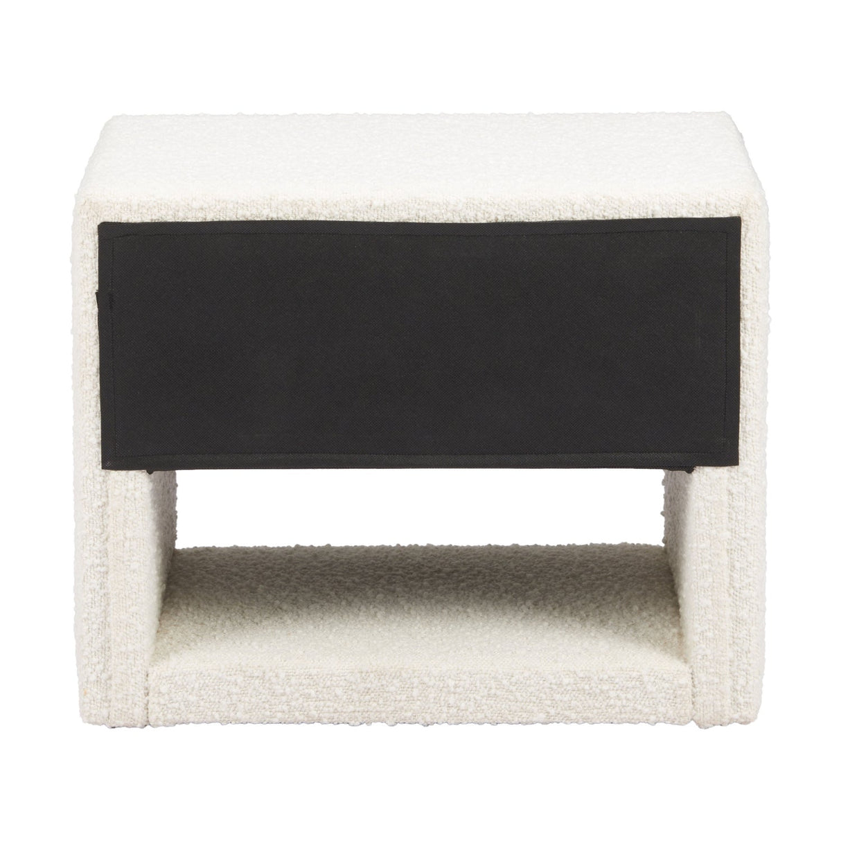White Fabric 1-Drawer Nightstand | OROA Modern Barris | Oroa.com