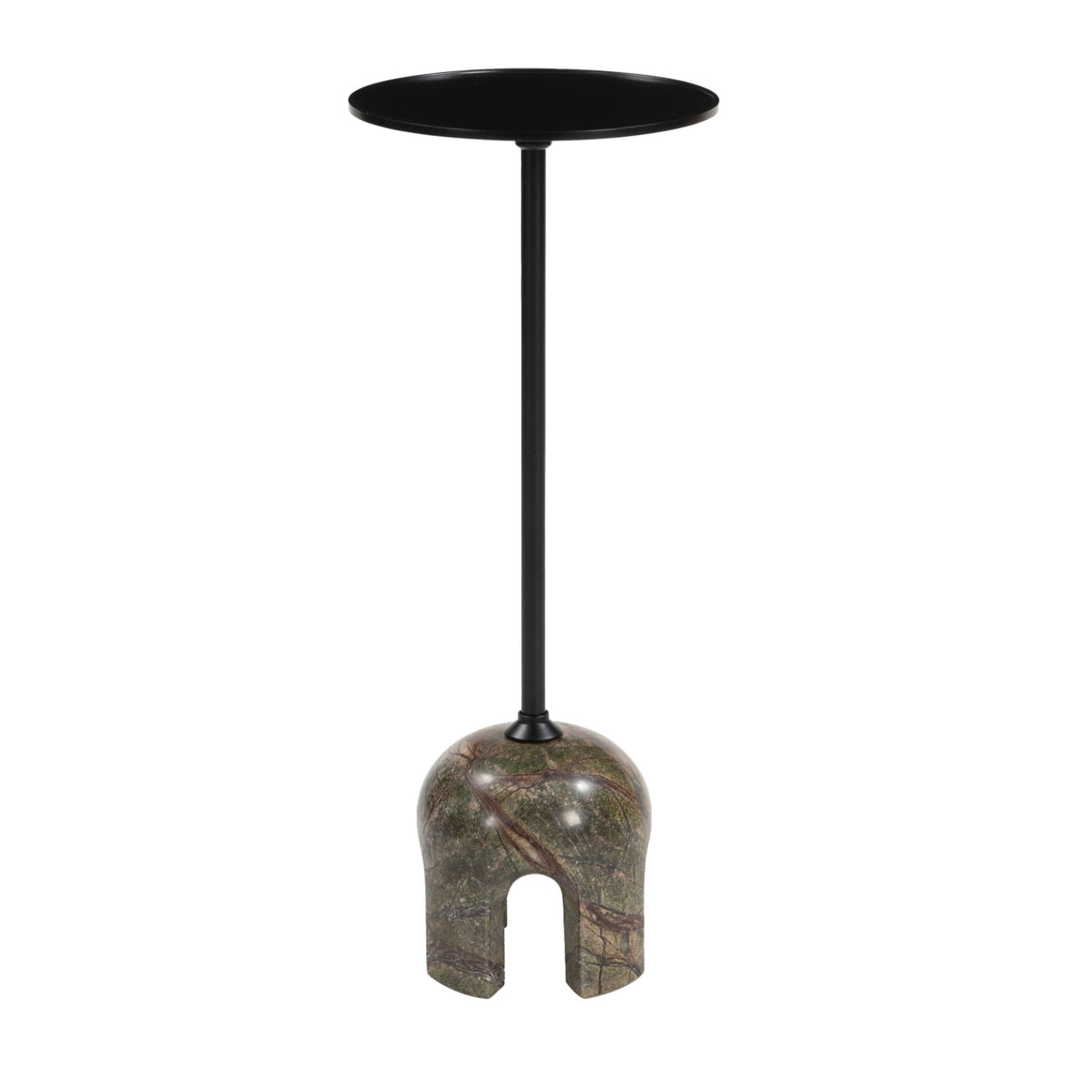Black Iron Side Table – Kask – angled view