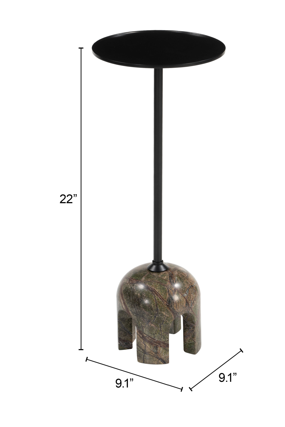 Black Iron Side Table | OROA Modern Kask | Oroa.com