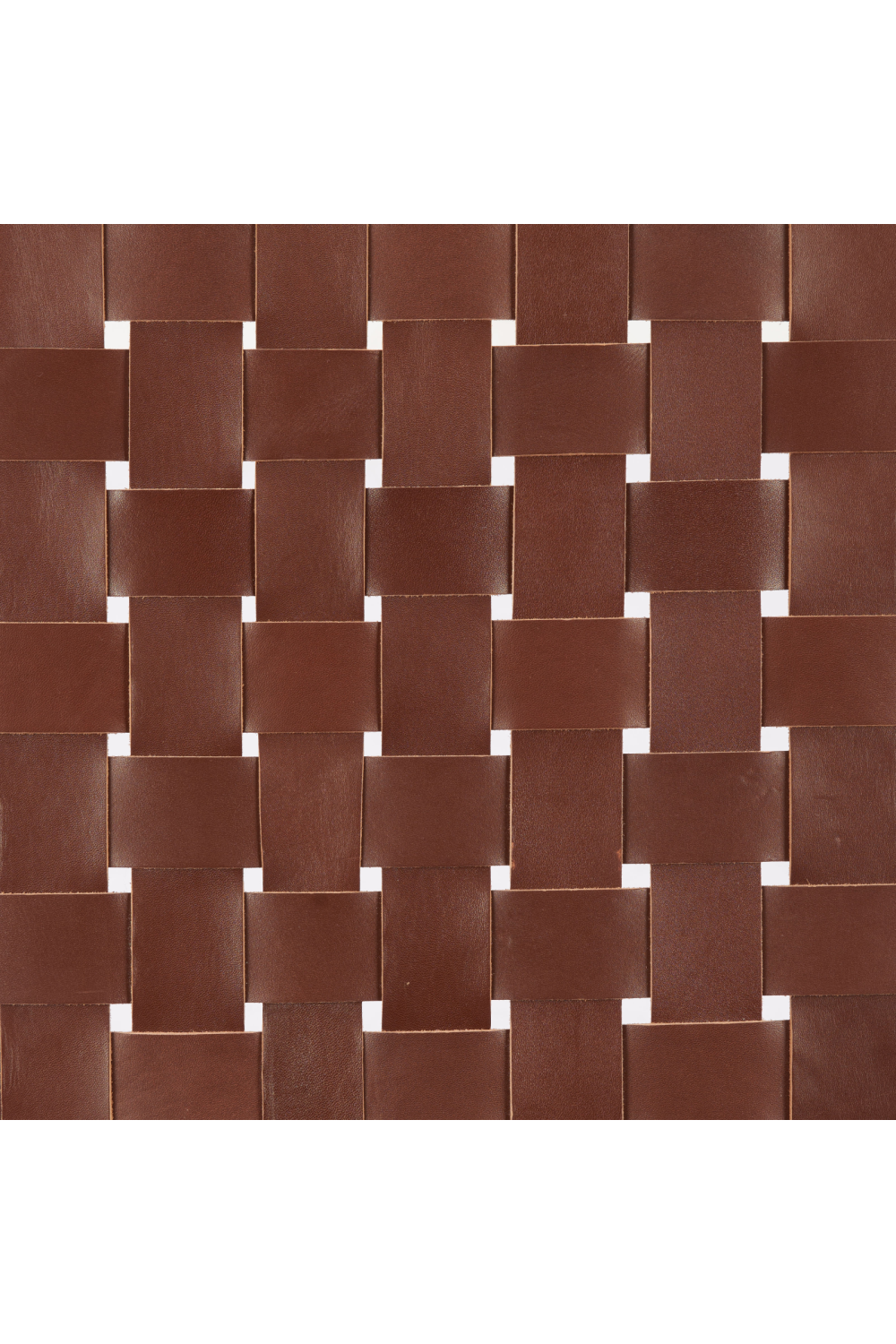 Brown Woven Leather Bench | OROA Modern Bandani | Oroa.com