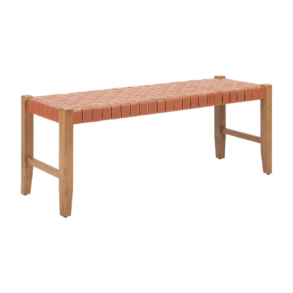 Tan Woven Leather Bench – Bandani – rear view