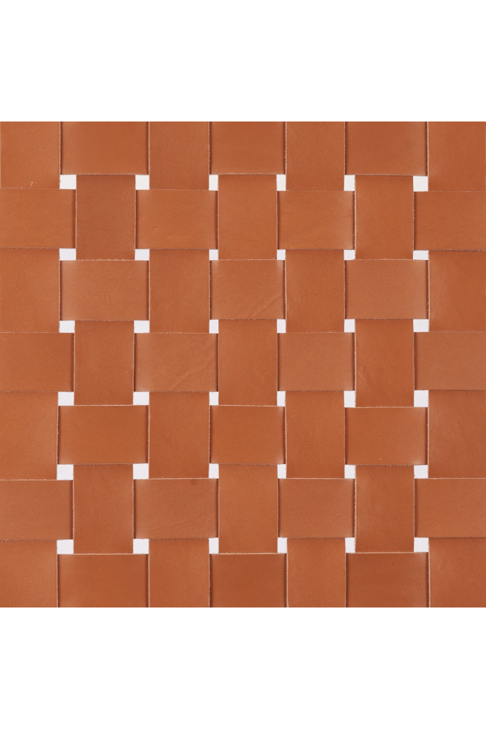 Tan Woven Leather Bench | OROA Modern Bandani | Oroa.com