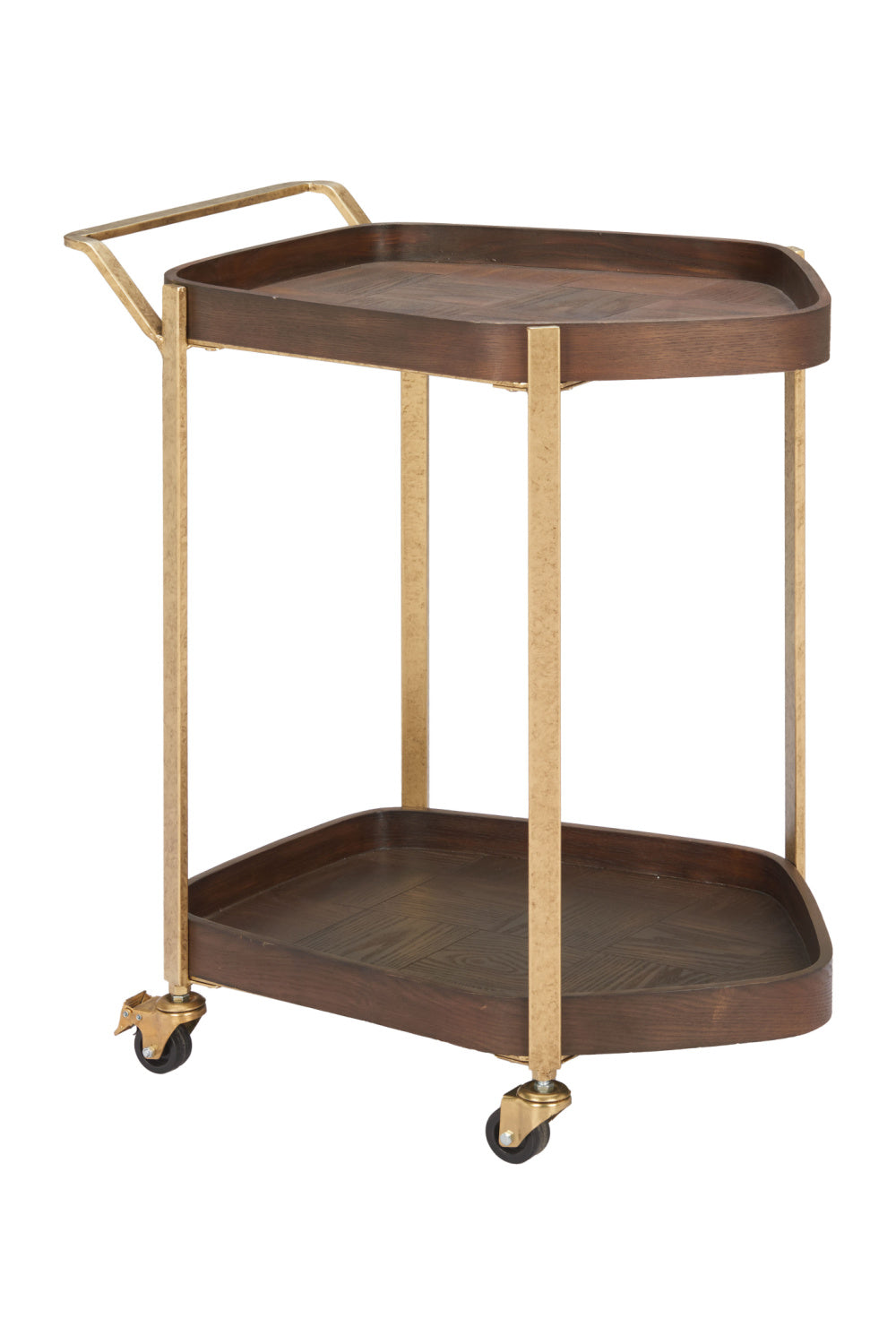 Walnut Veneer Bar Cart | OROA Modern Stela | Oroa.com