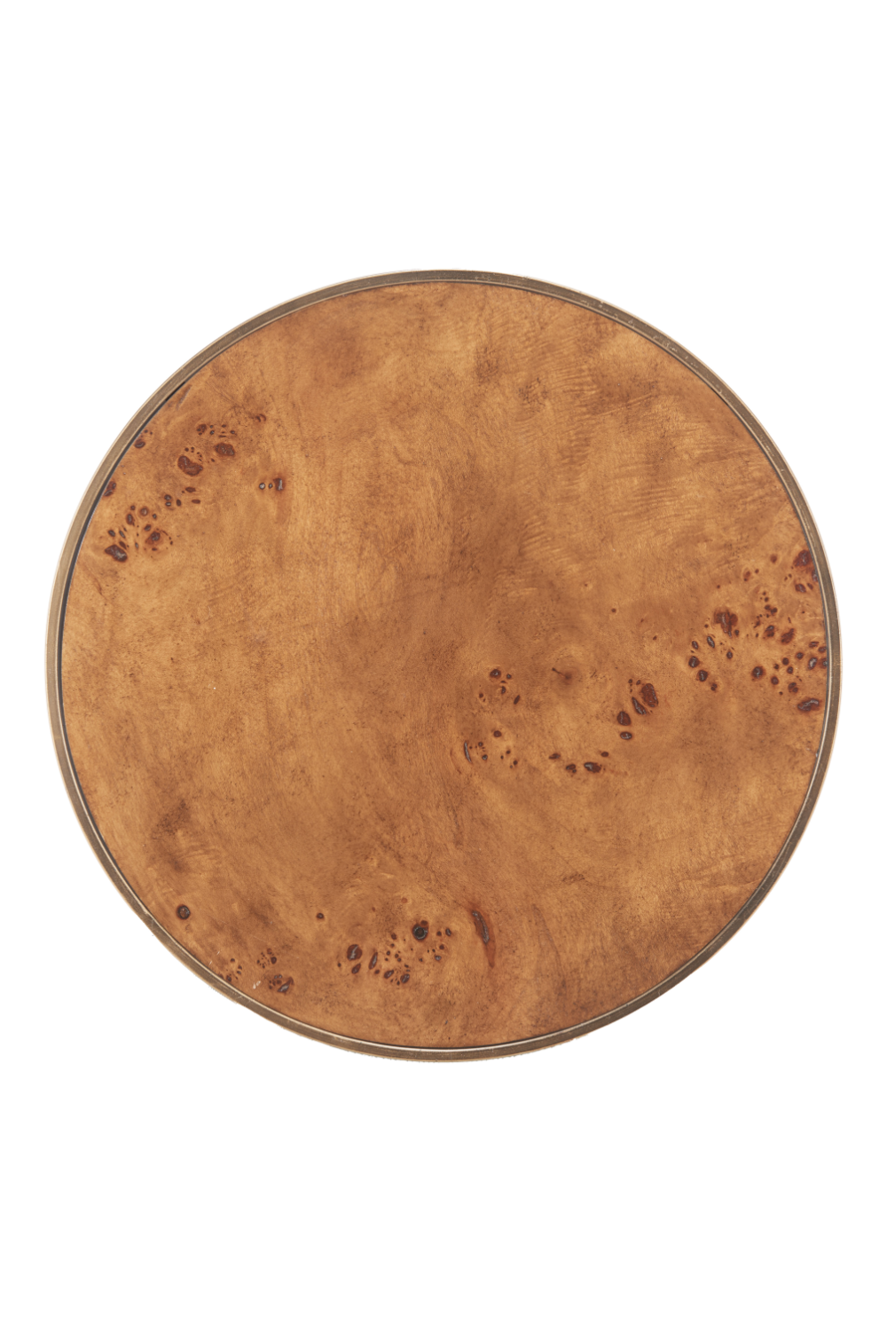 Burl Veneer Round Side Table | OROA Modern Afinato | Oroa.com