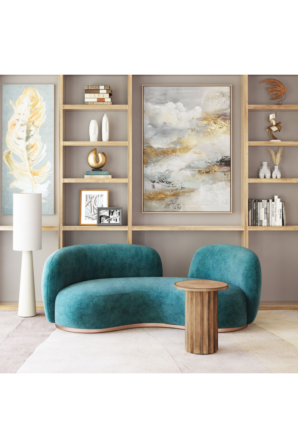 Burl Veneer Round Side Table | Oroa.com