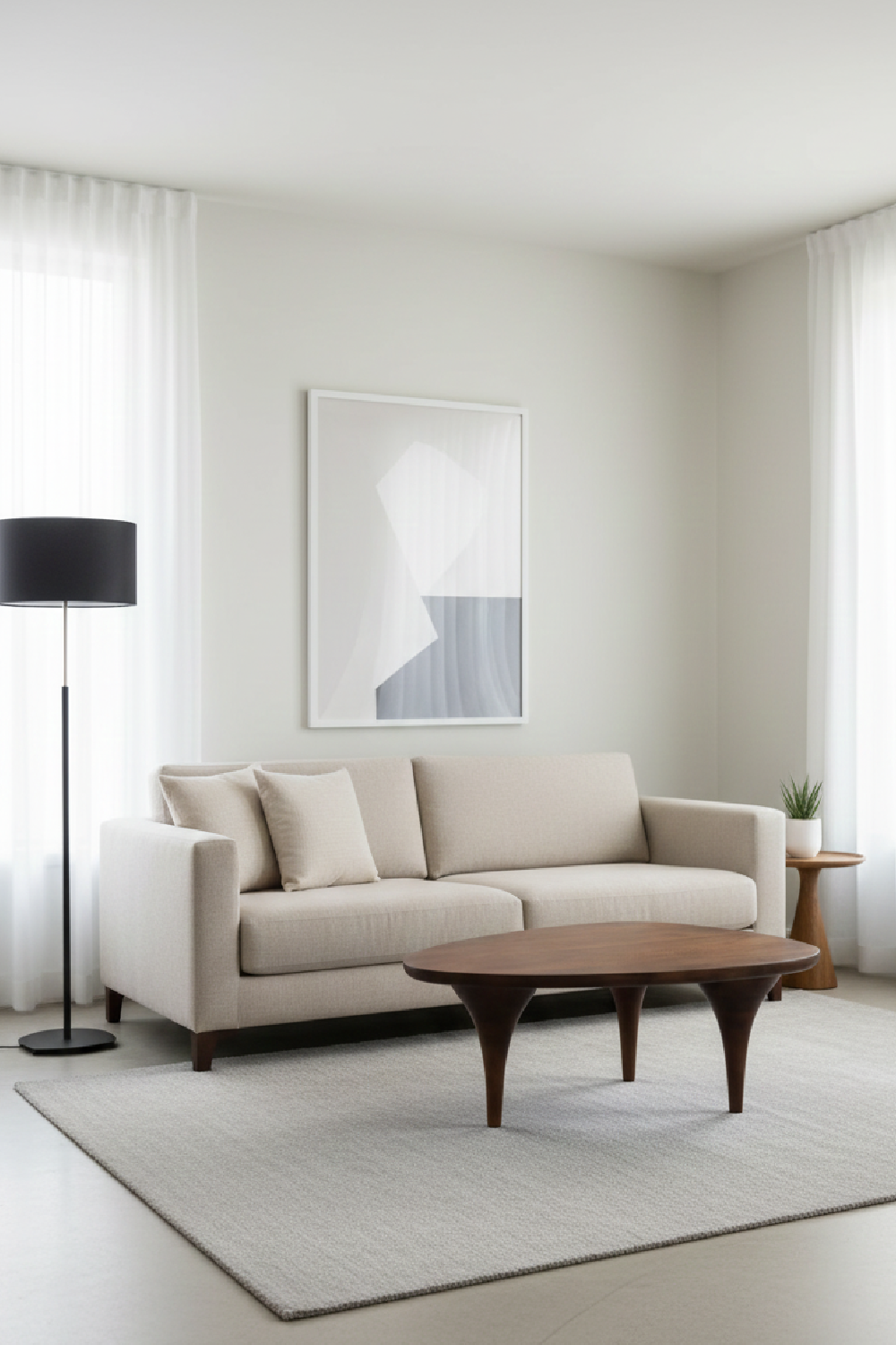 Walnut Finished Coffee Table | OROA Modern Spiker