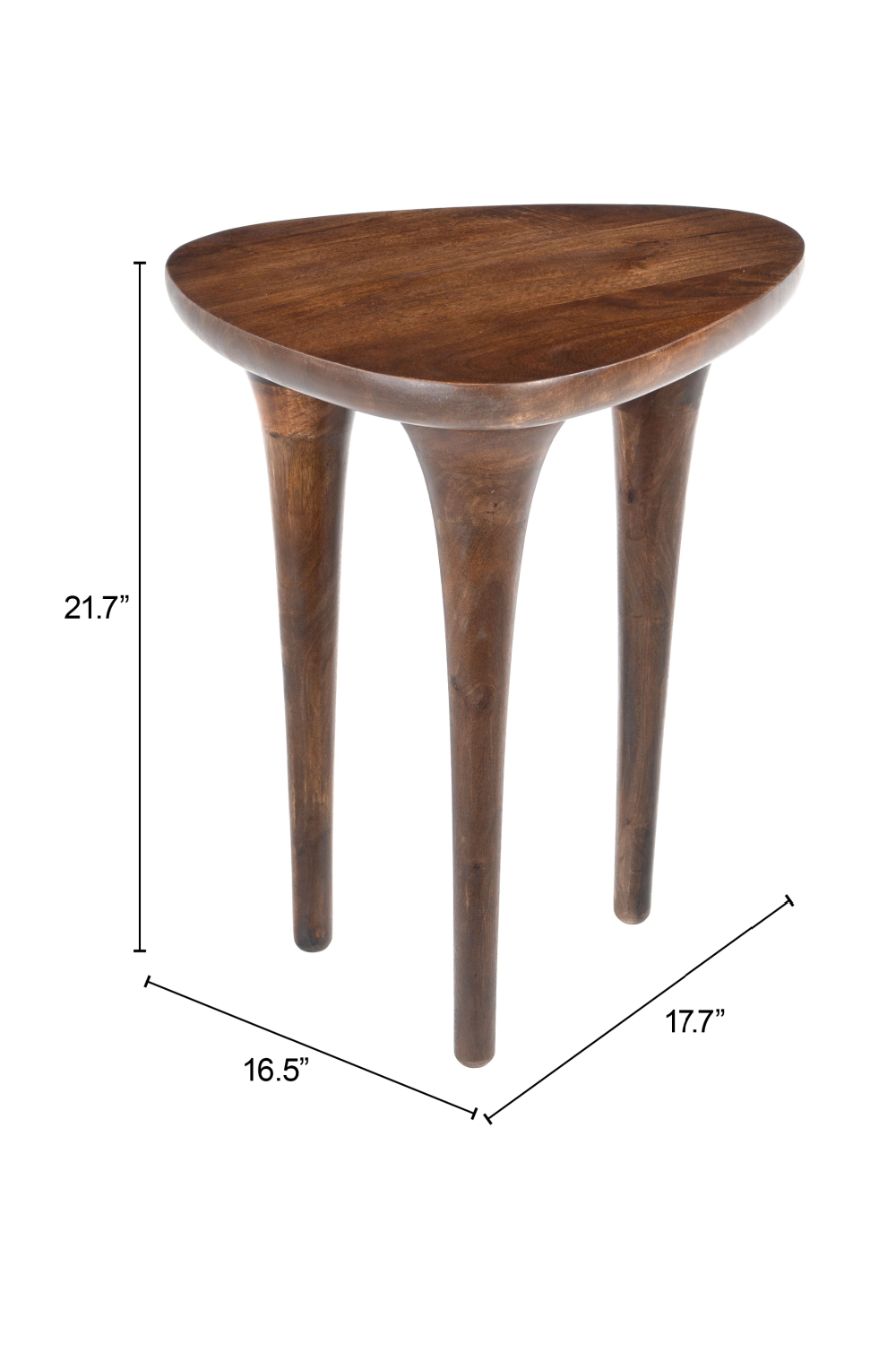 Walnut Finished Side Table | OROA Modern Spiker | Oroa.com