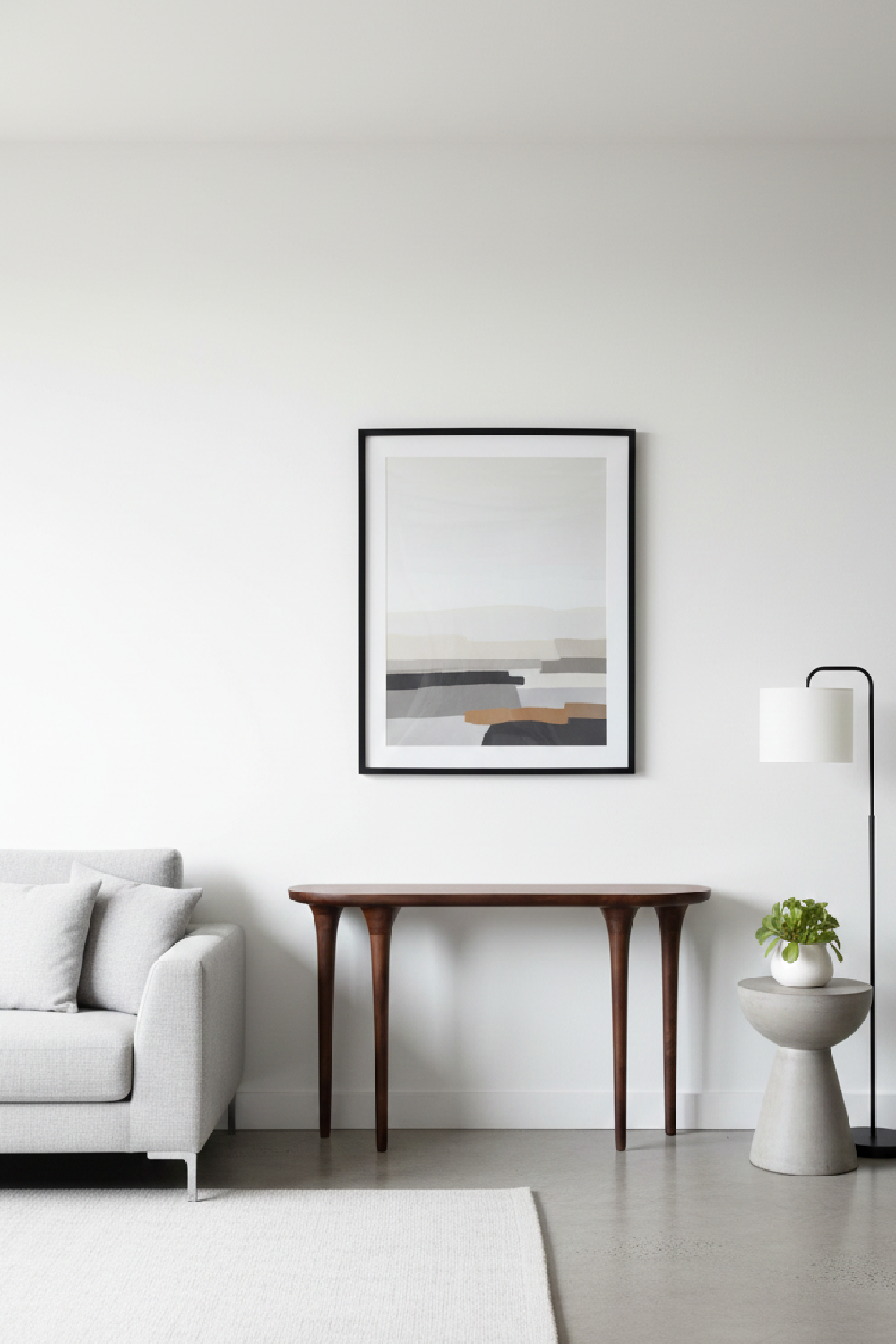 Walnut Finished Console Table | OROA Modern Spiker