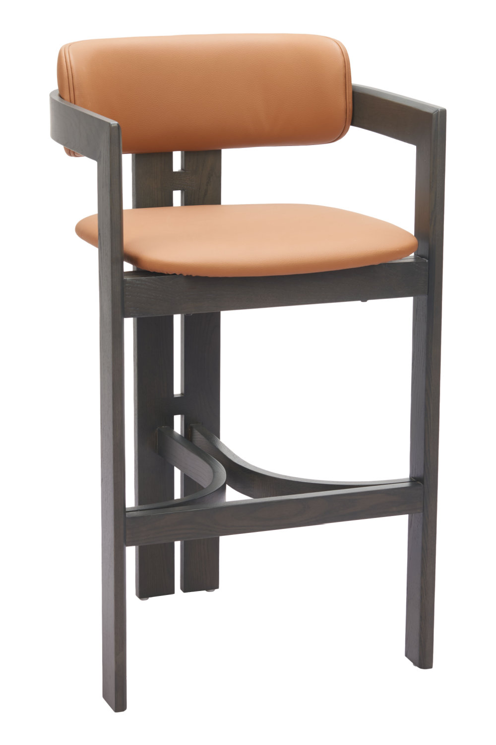 Wood Framed Brown Bar Stool | OROA Modern Shaili | Oroa.com