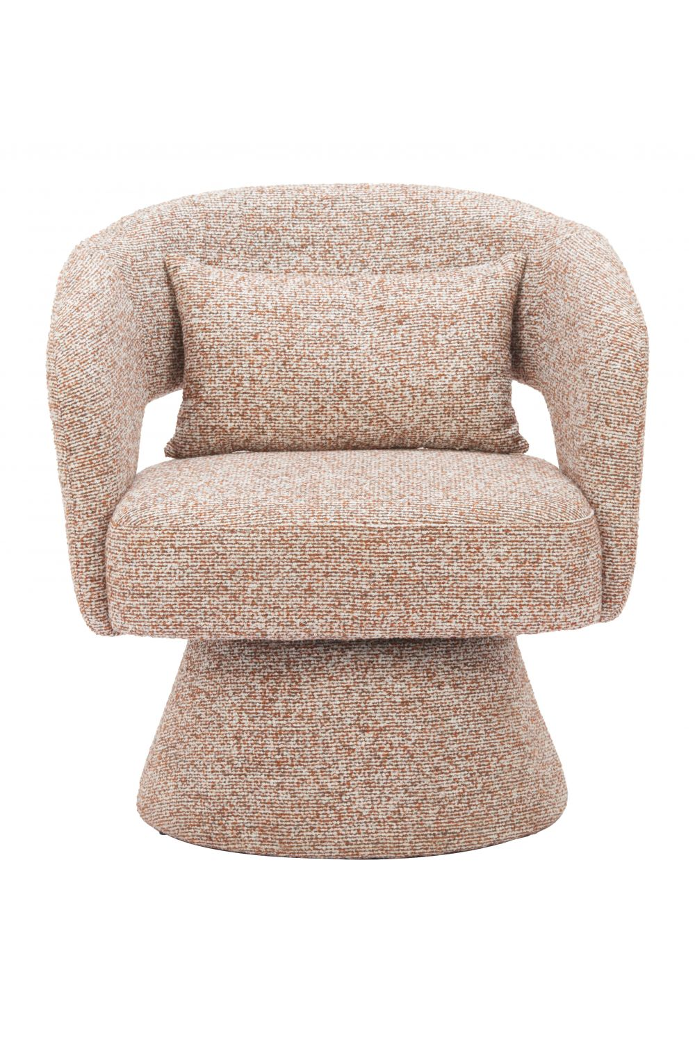 Speckled Brown Shearling Swivel Chair | OROA Modern Liva | Oroa.com