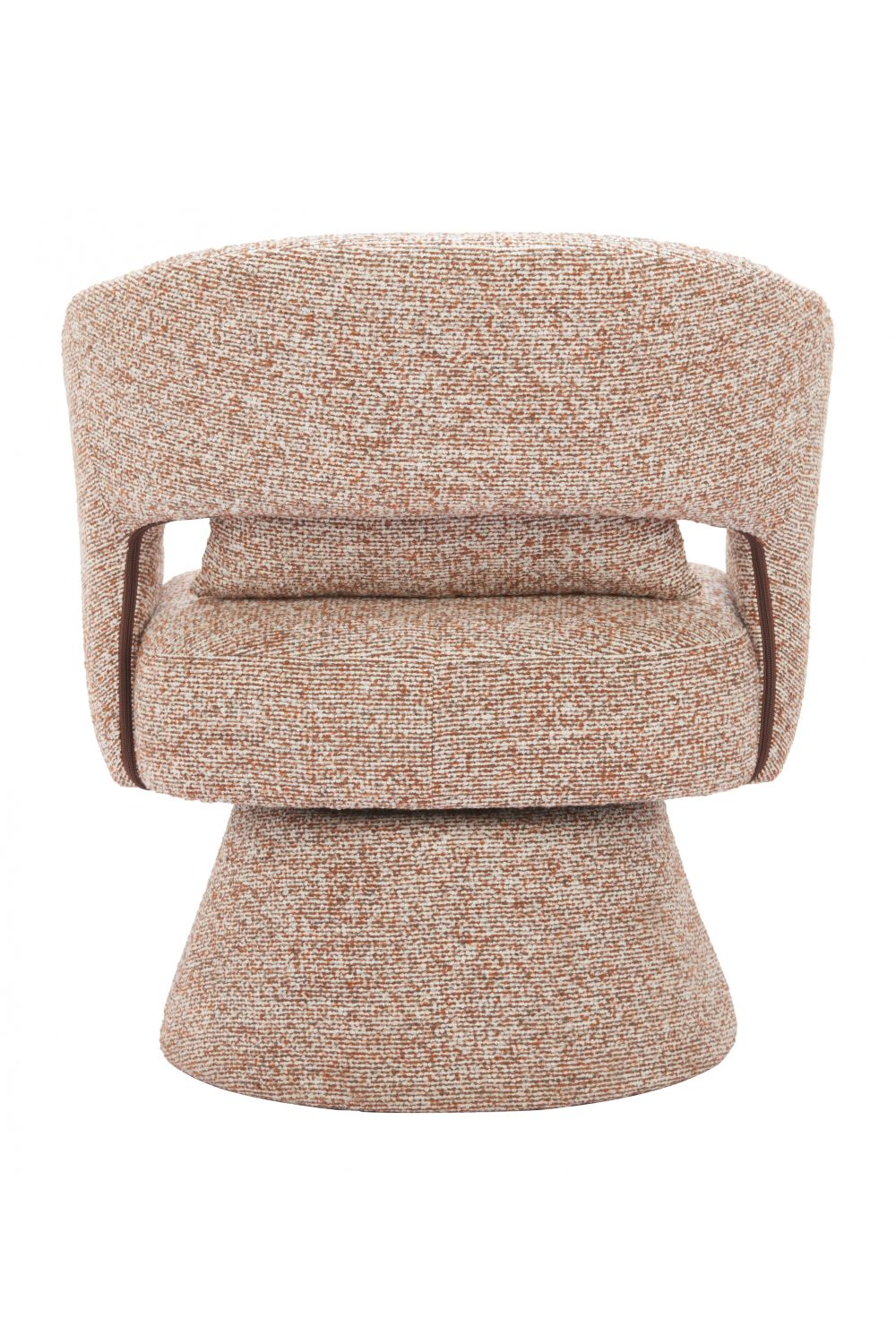 Speckled Brown Shearling Swivel Chair | OROA Modern Liva | Oroa.com