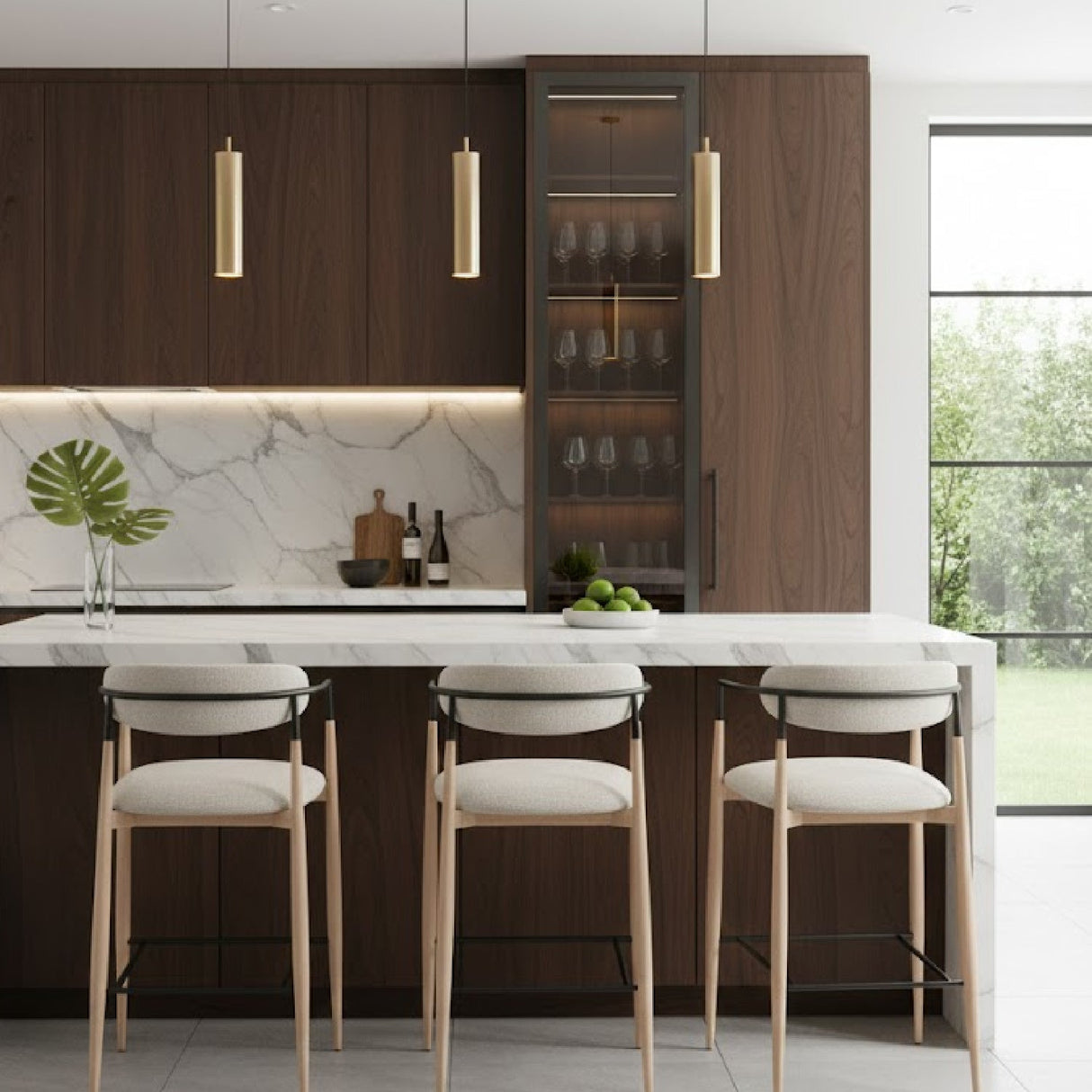 Gray Fabric Modern Bar Stool | OROA Modern Equinoxn | Oroa.com