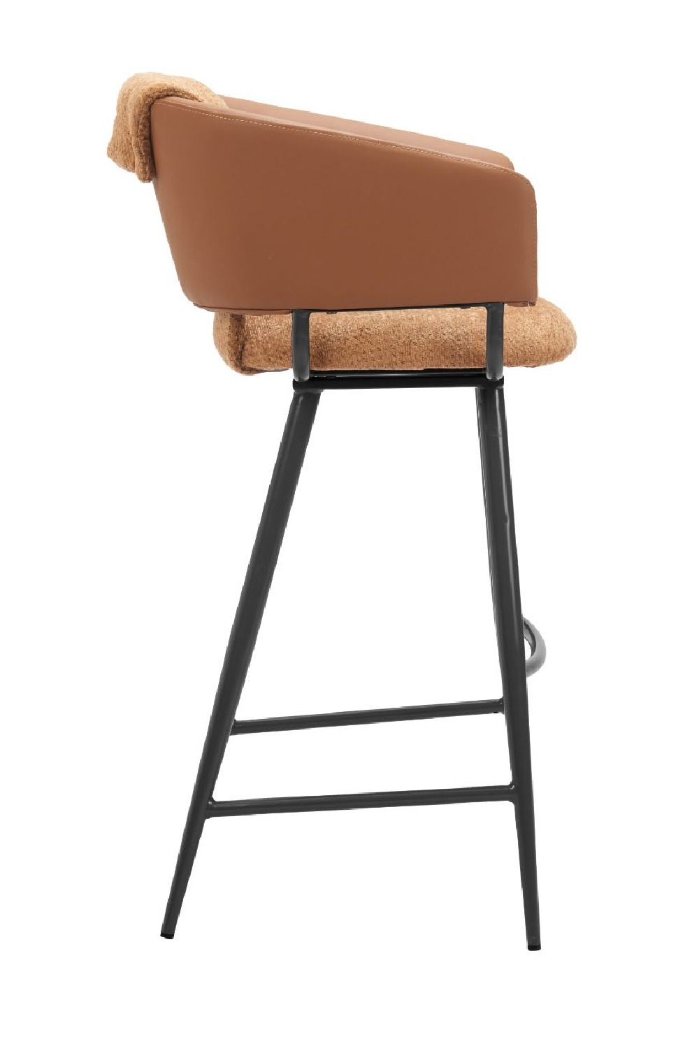 Brown Leather Bar Stools (2) | OROA Modern Juno | Oroa.com