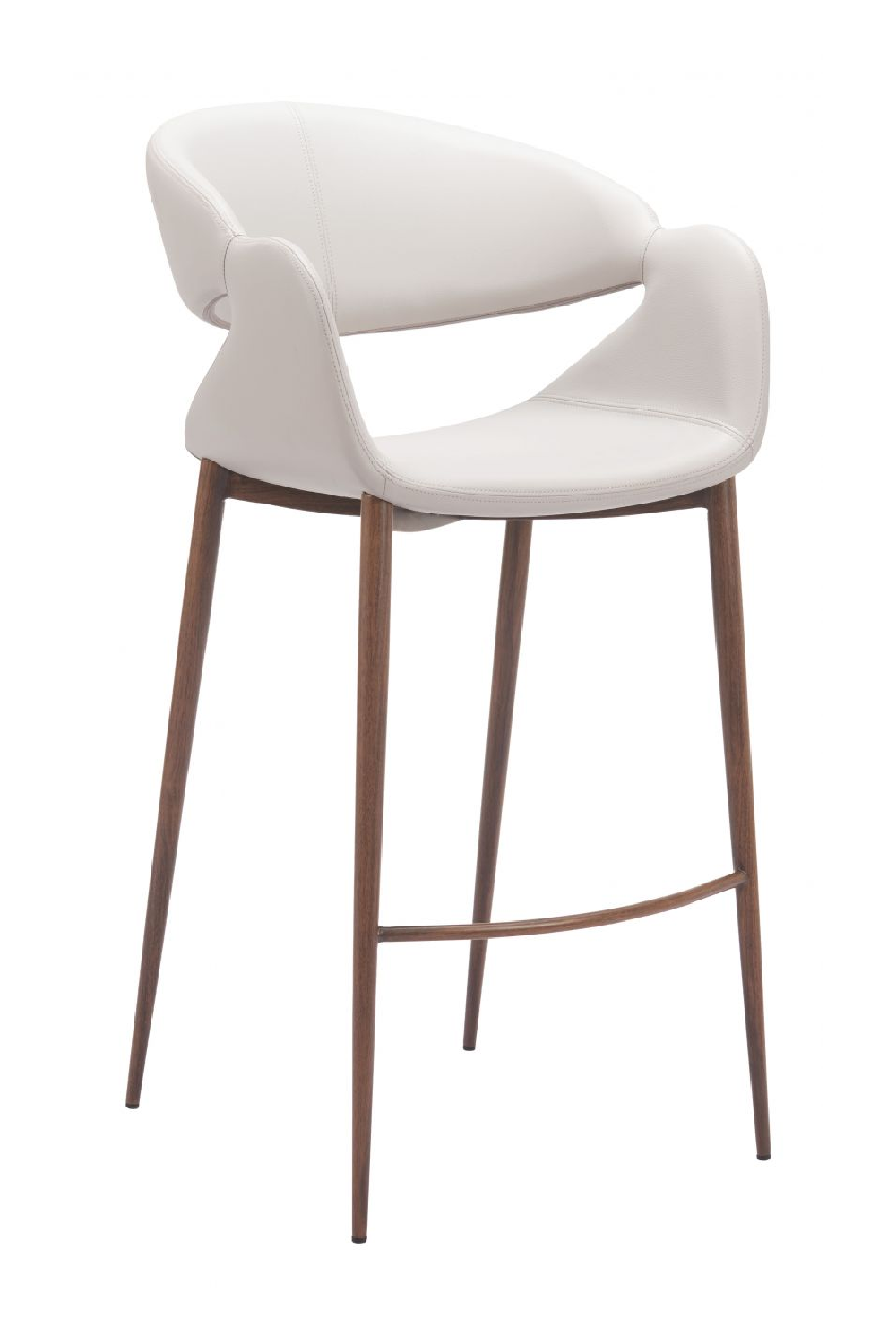 Beige Cut-Out Back Bar Stool | OROA Modern Limay | Oroa.com