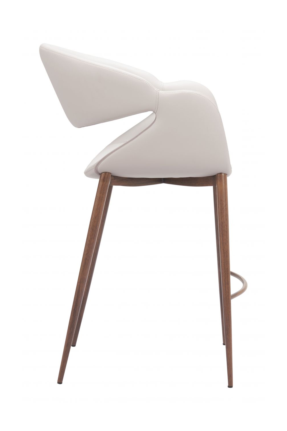 Beige Cut-Out Back Counter Stool | OROA Modern Limay | Oroa.com