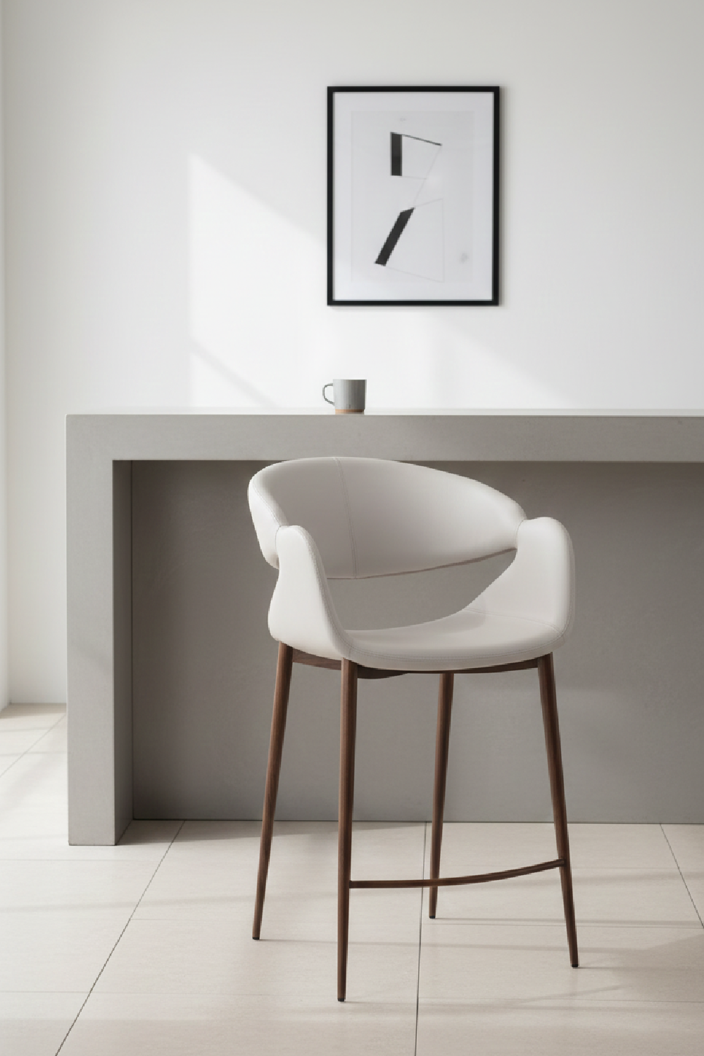Beige Cut-Out Back Counter Stool – Limay – alternate view 10