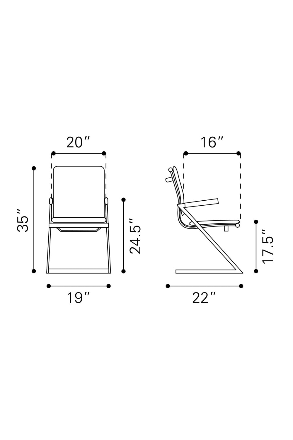 Polished Steel Office Chairs (2) | OROA Modern Plus | Oroa.com