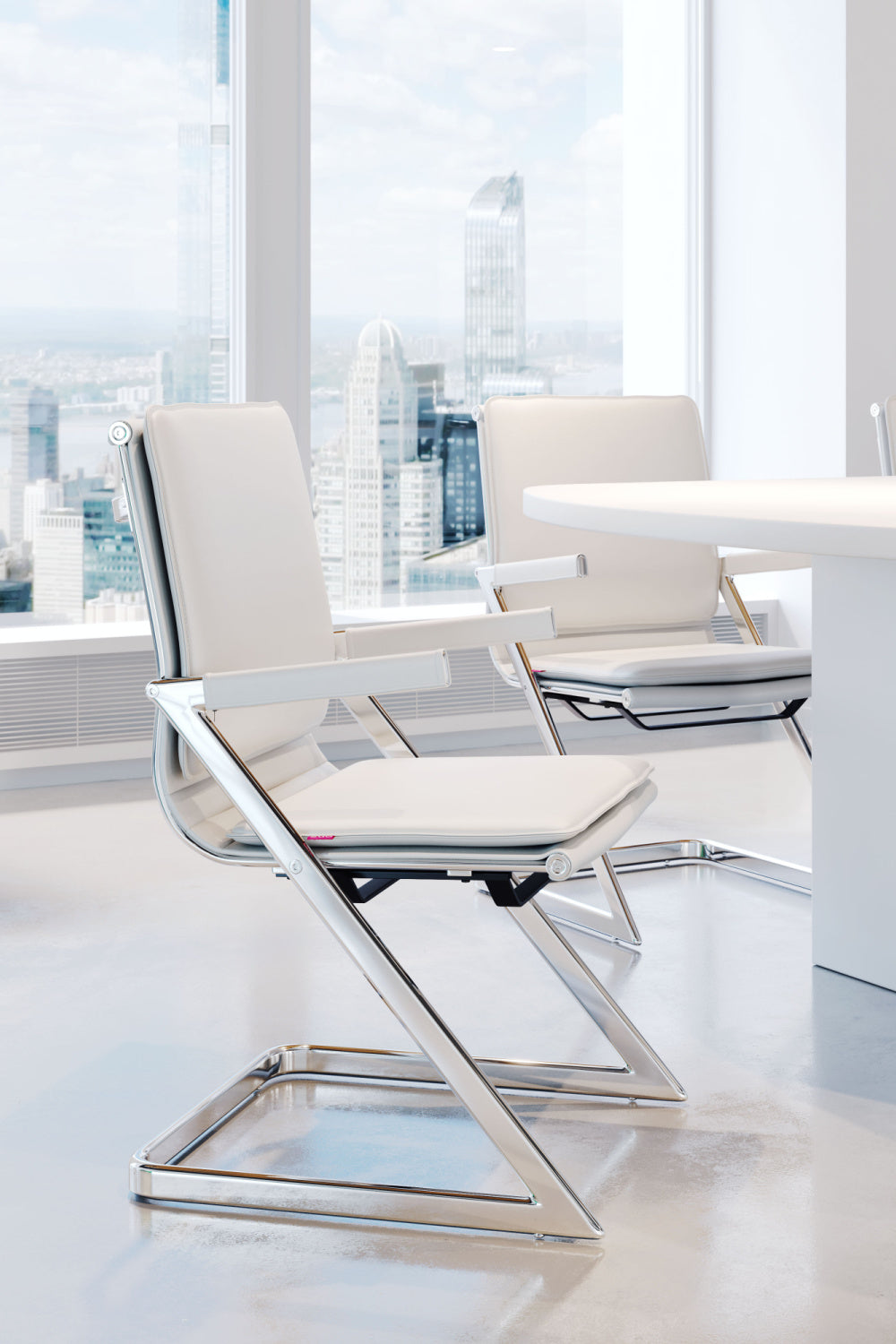 Polished Steel Office Chairs (2) | OROA Modern Plus | Oroa.com