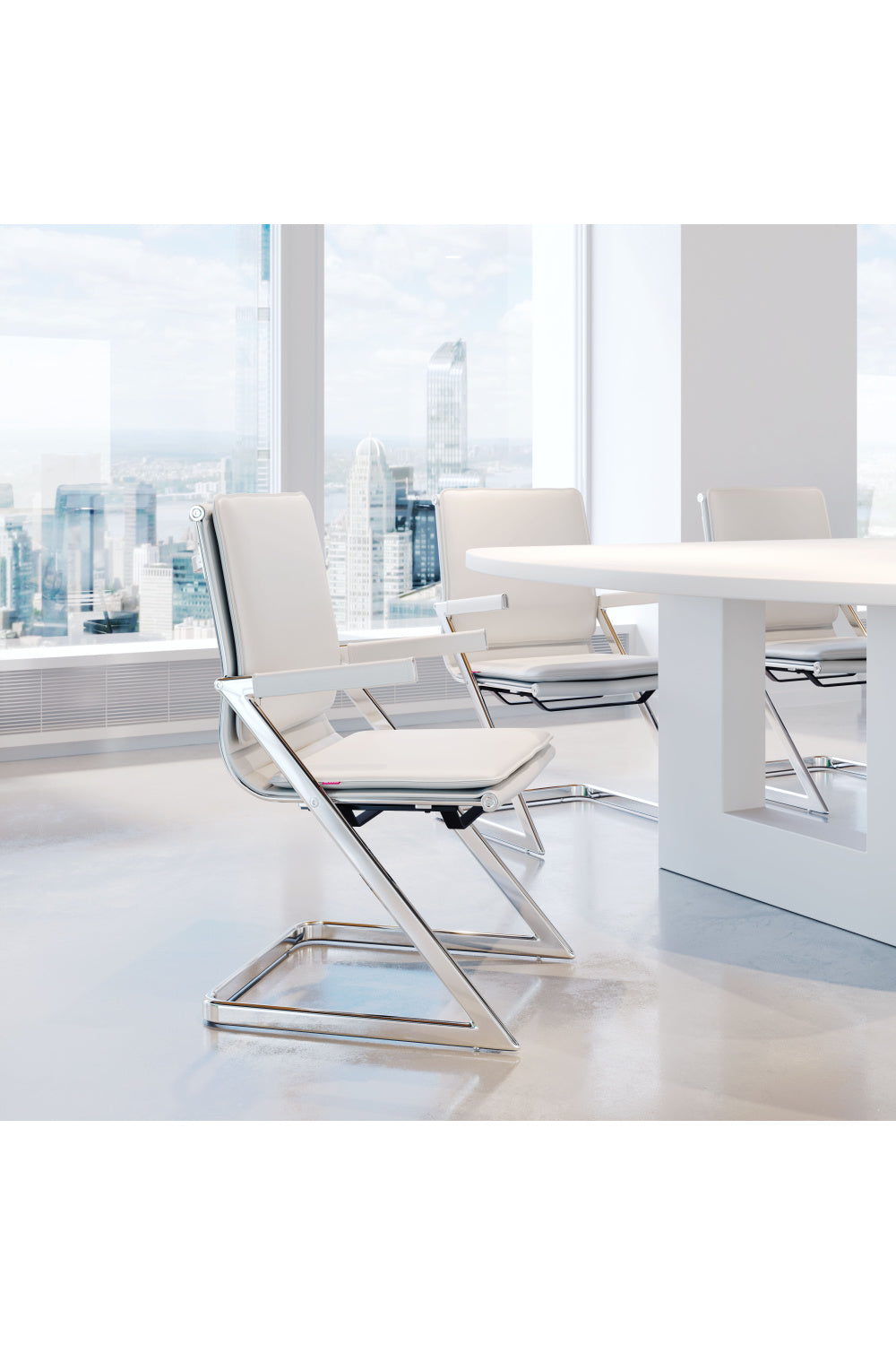 Polished Steel Office Chairs (2) | OROA Modern Plus | Oroa.com
