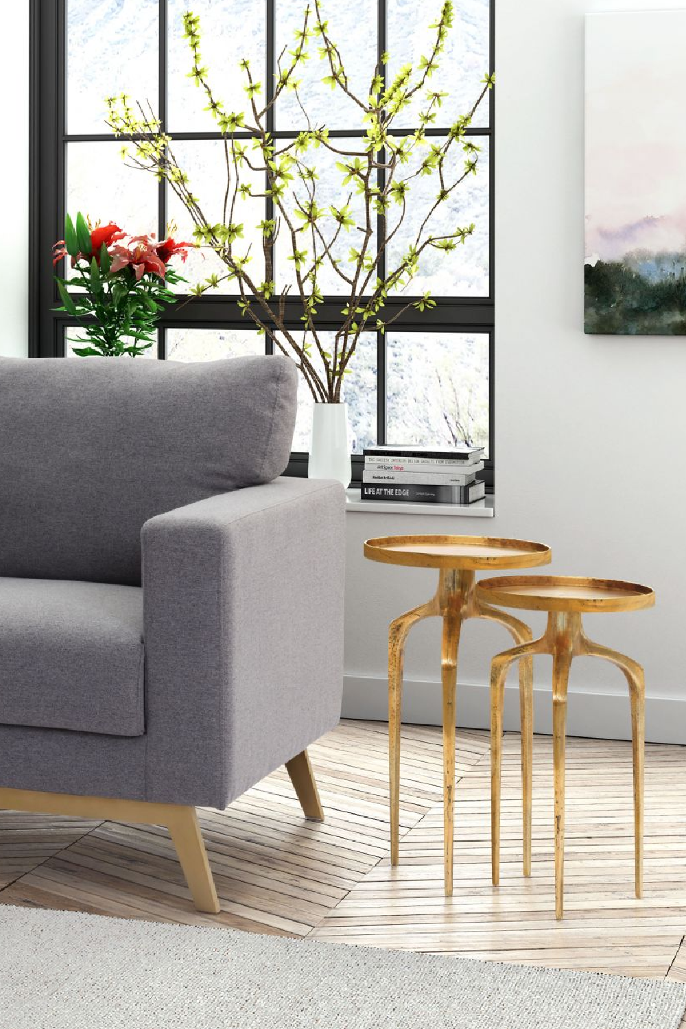 Antique Gold Accent Table Set | Oroa.com