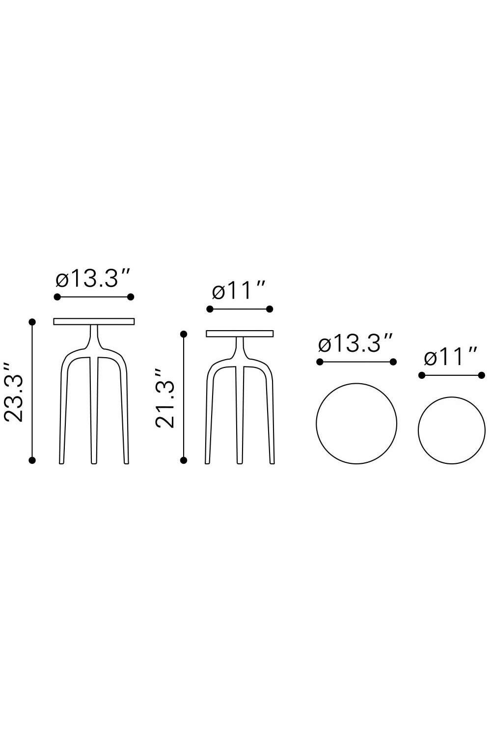 Antique Gold Accent Table Set | Oroa.com