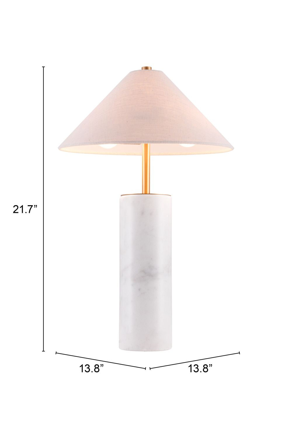 Beige Marble Base Table Lamp | OROA Modern Ciara | Oroa.com