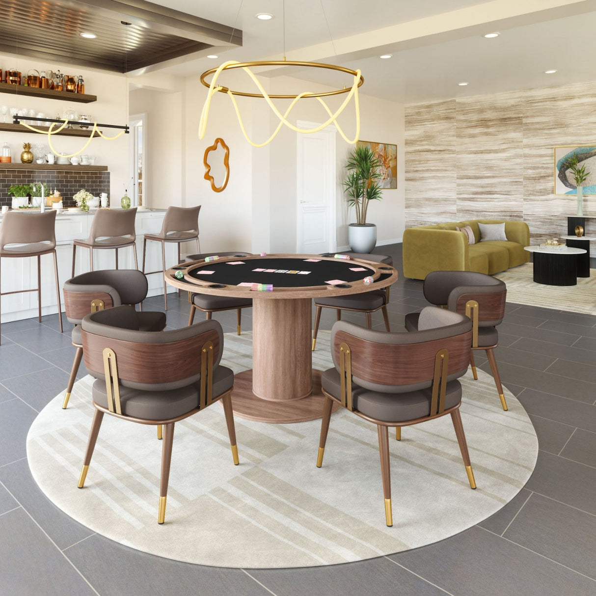 Flexible LED Tube Pendant Lamp – Wiber – angled view
