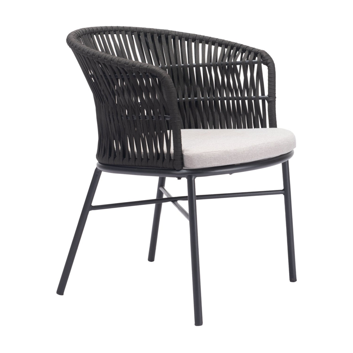 Contemporary Black Outdoor Dining Chairs (2) | OROA Modern | Oroa.com